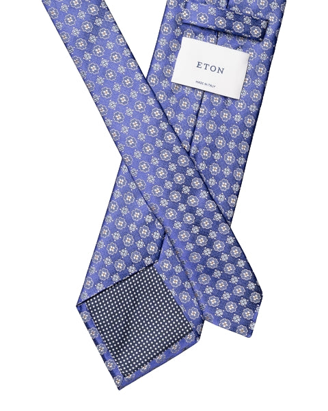 Eton Floral Woven Silk Tie Slips Kongeblå