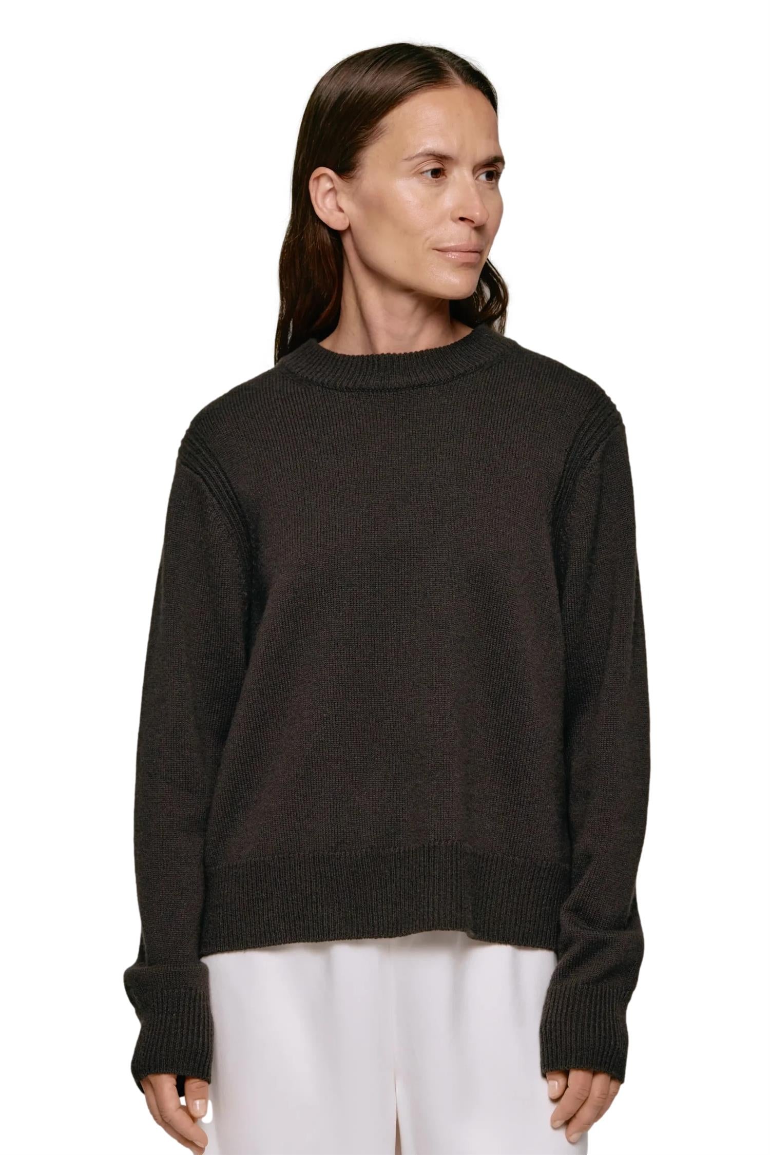 Julie Josephine Alma Sweater Genser Mørkebrun - modostore.no