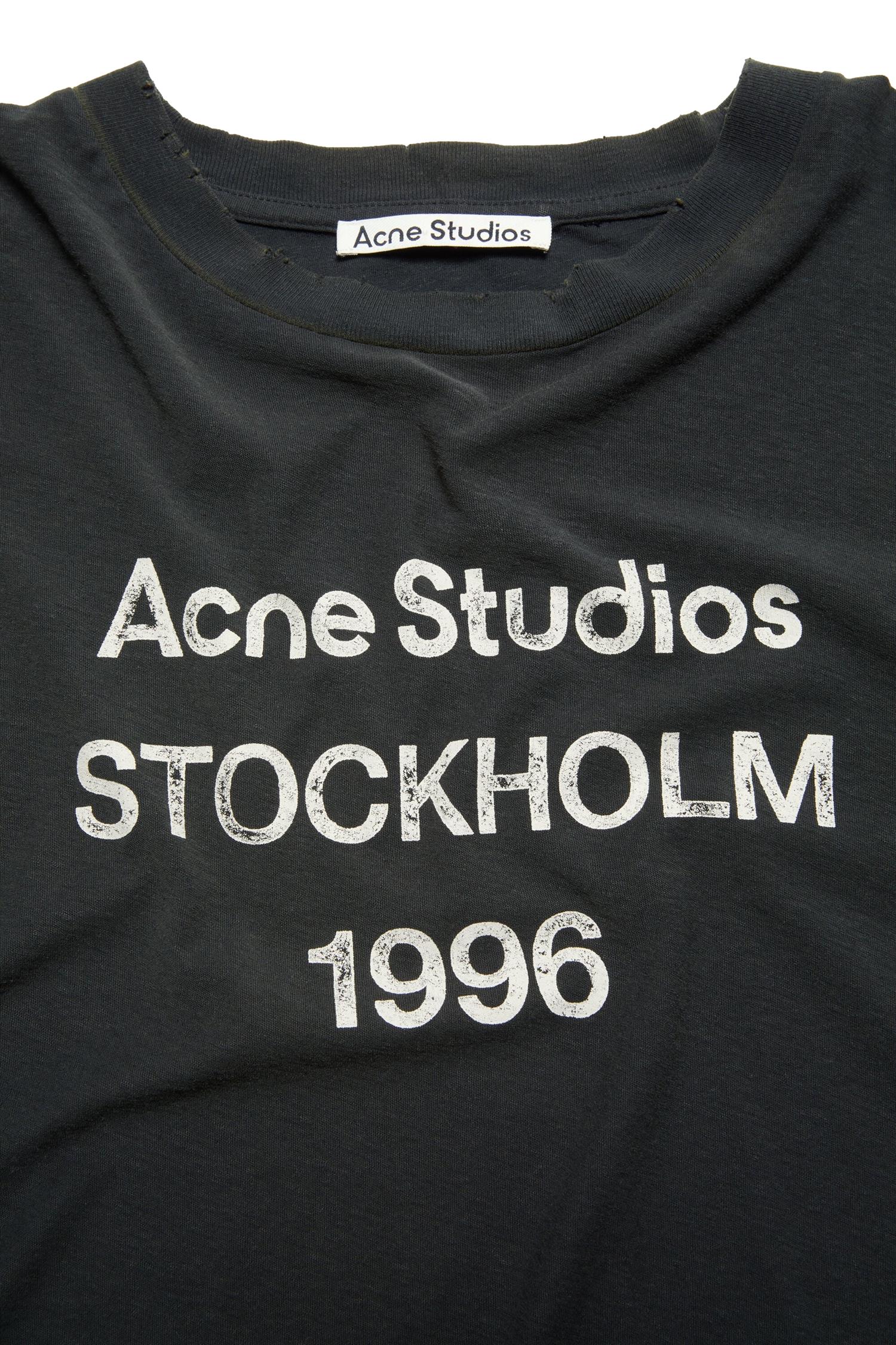 Acne Sprayed Logo T-Shirt T-shirt Vasket Sort