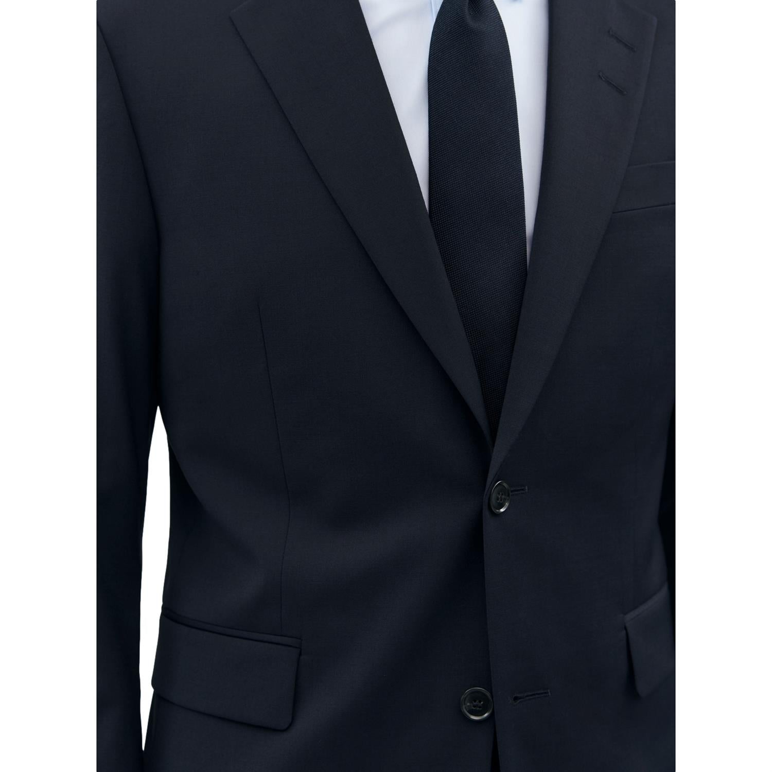Marine blå Tiger of Sweden Justins Travel Suit blazer, knappelukket dressjakke med passerende passform og elegant design.