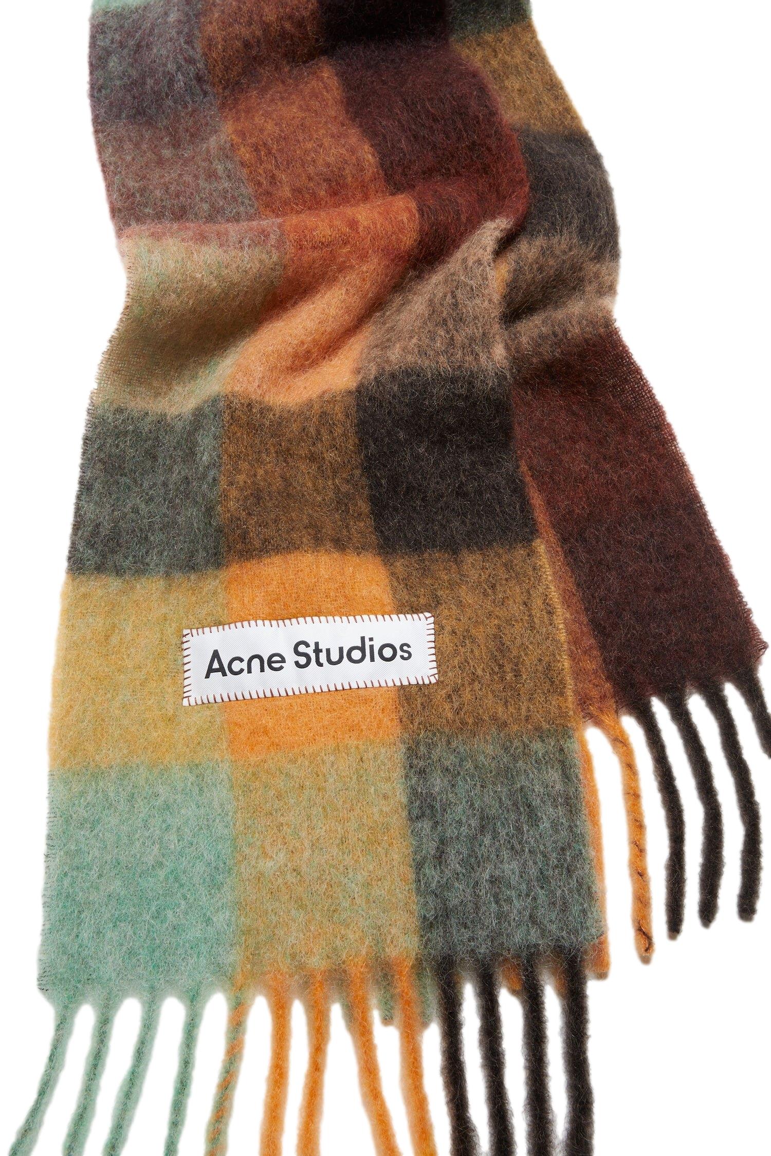 Acne MOHAIR CHECKED SCARF Skjerf Mønster - modostore.no