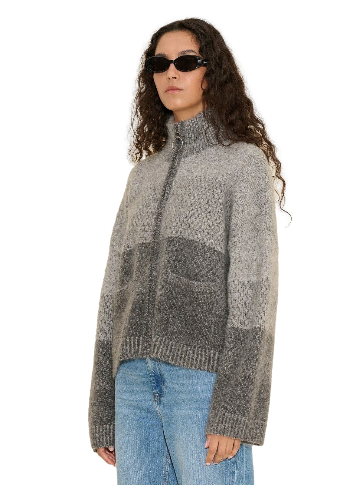 Holzweiler Tine Knit Cardigan Cardigan Grå Mønster - modostore.no