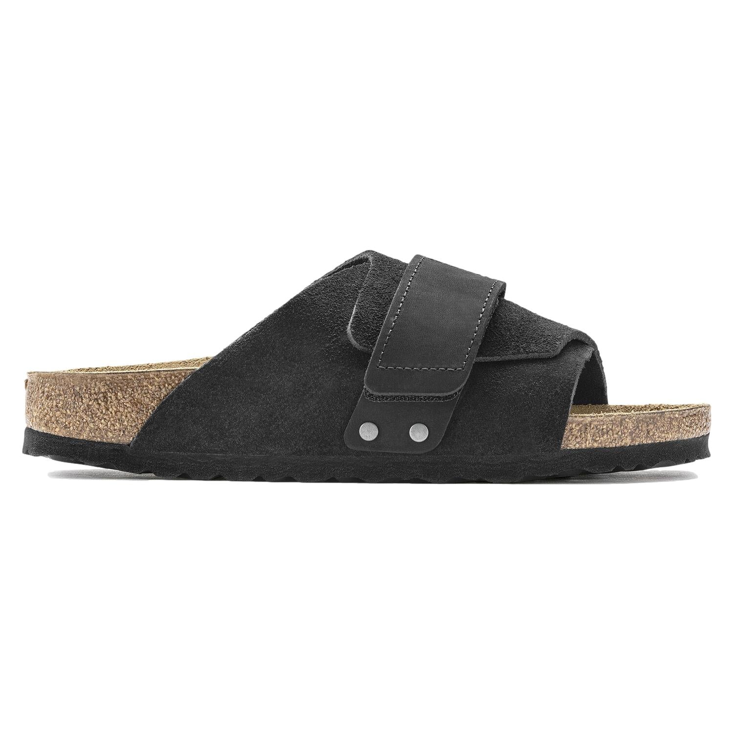 Birkenstock Kyoto Nubuck/Suede Leather Regular Sko Sort