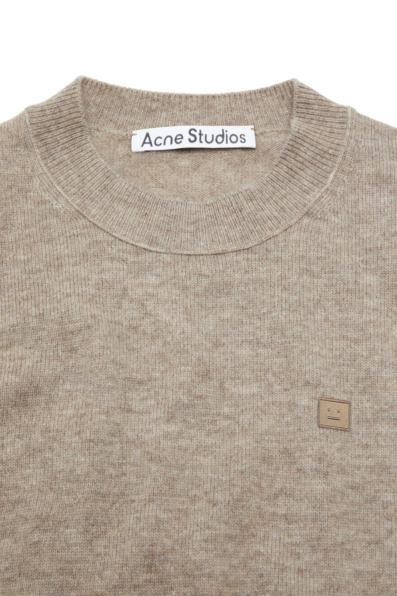 Acne Crewneck Jumper Yak Wool Genser Beige - modostore.no