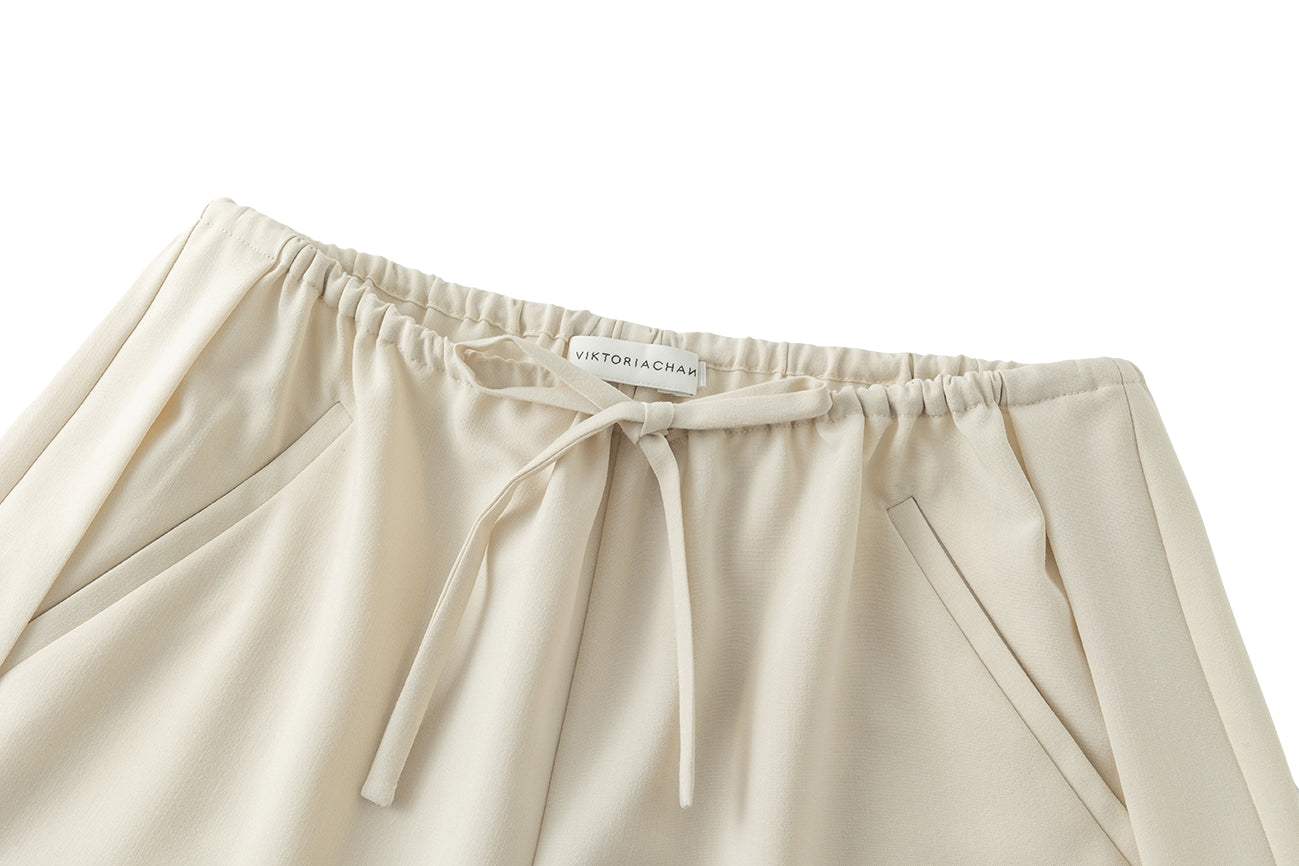 Viktoria Chan Esha Wide Leg Trousers Bukse Beige - modostore.no