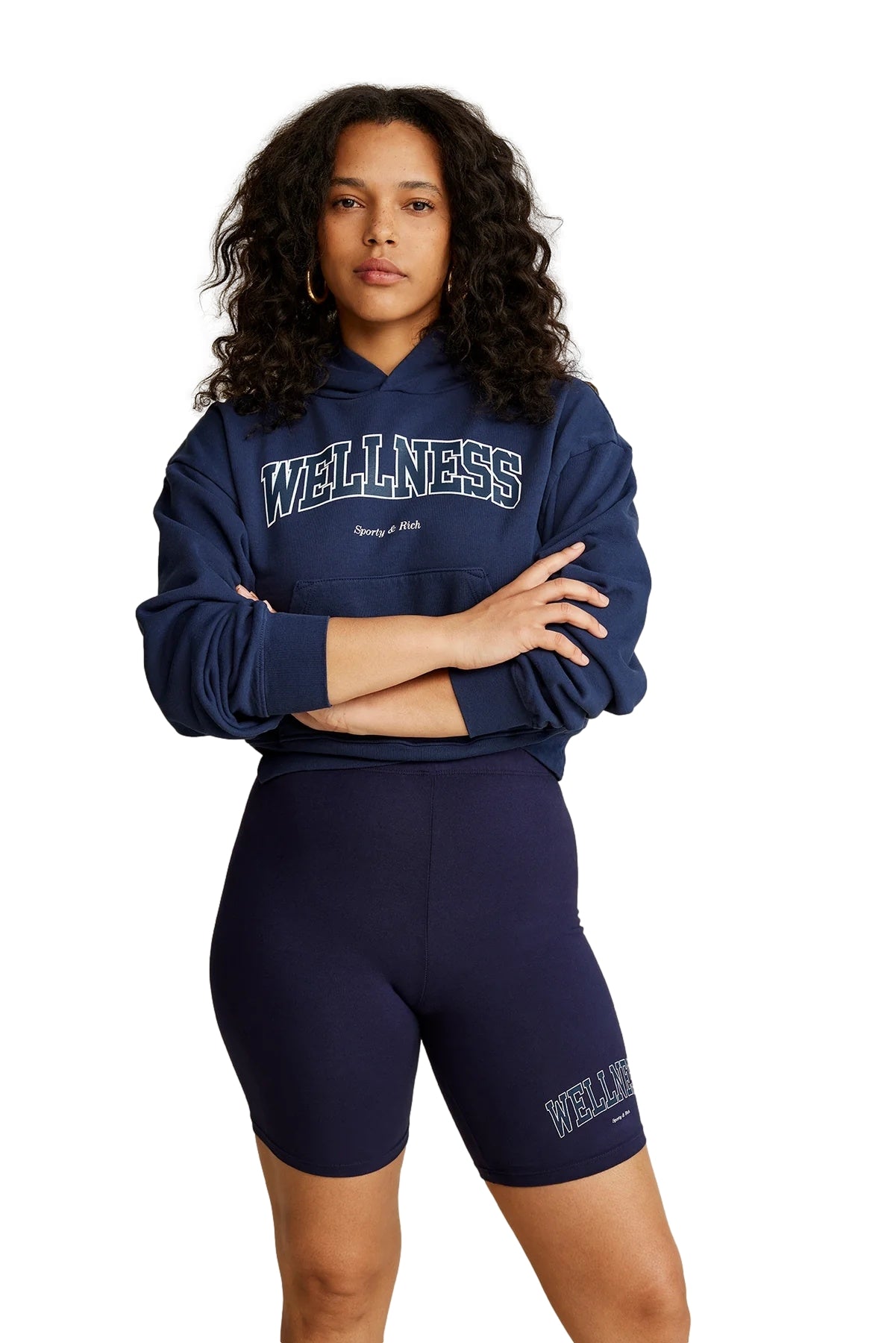 Sporty & Rich Wellness Biker Short Shorts Marine - modostore.no