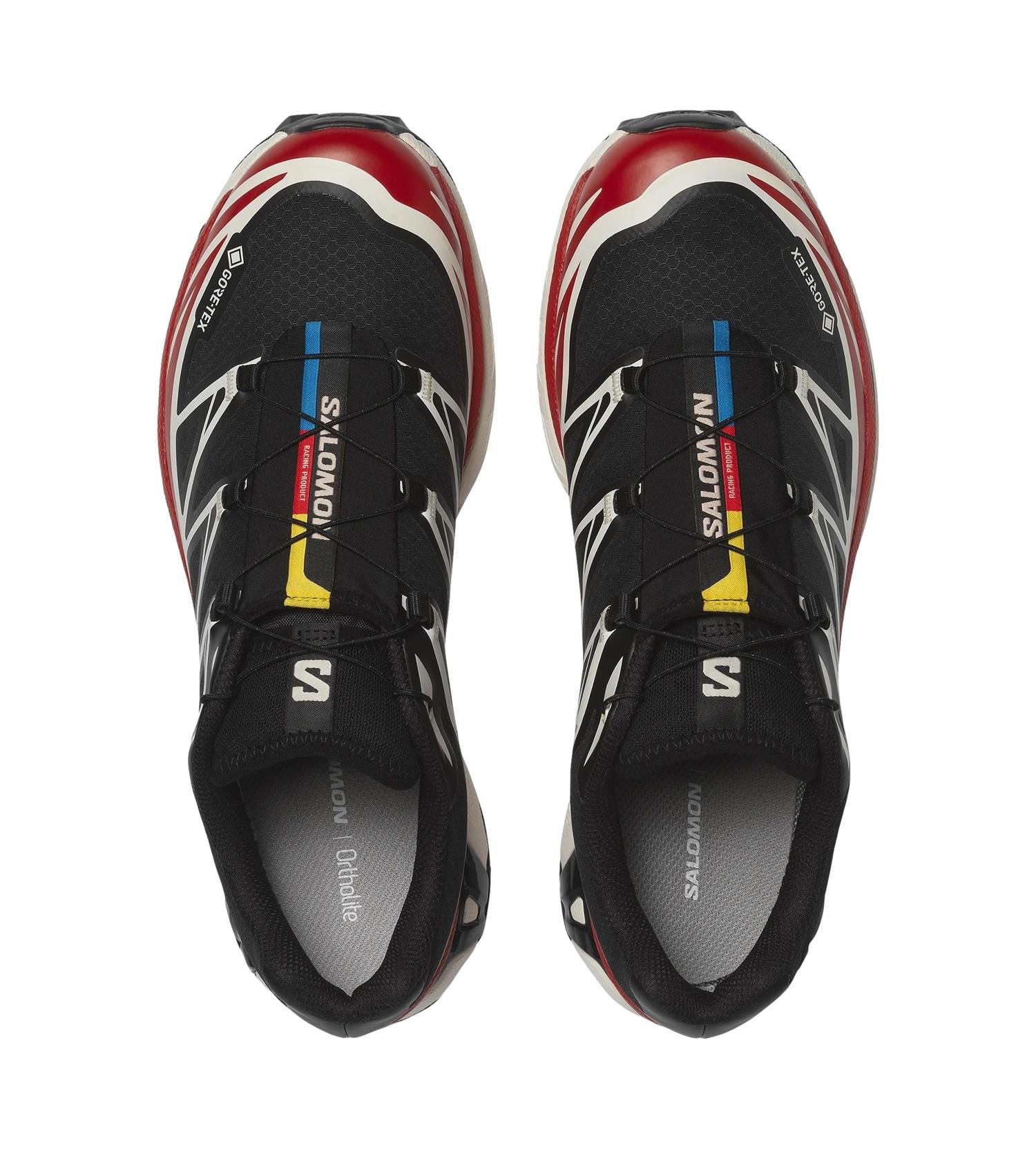 Salomon XT-6 GTX Black/Flame Scarlet/Vanilla Ice Sko Sort Og Rød - modostore.no