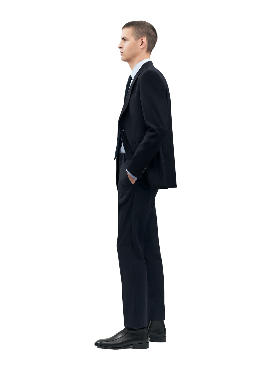 Tiger of Sweden Tenses Travel Suit Straight Pants Dressbukse Navy