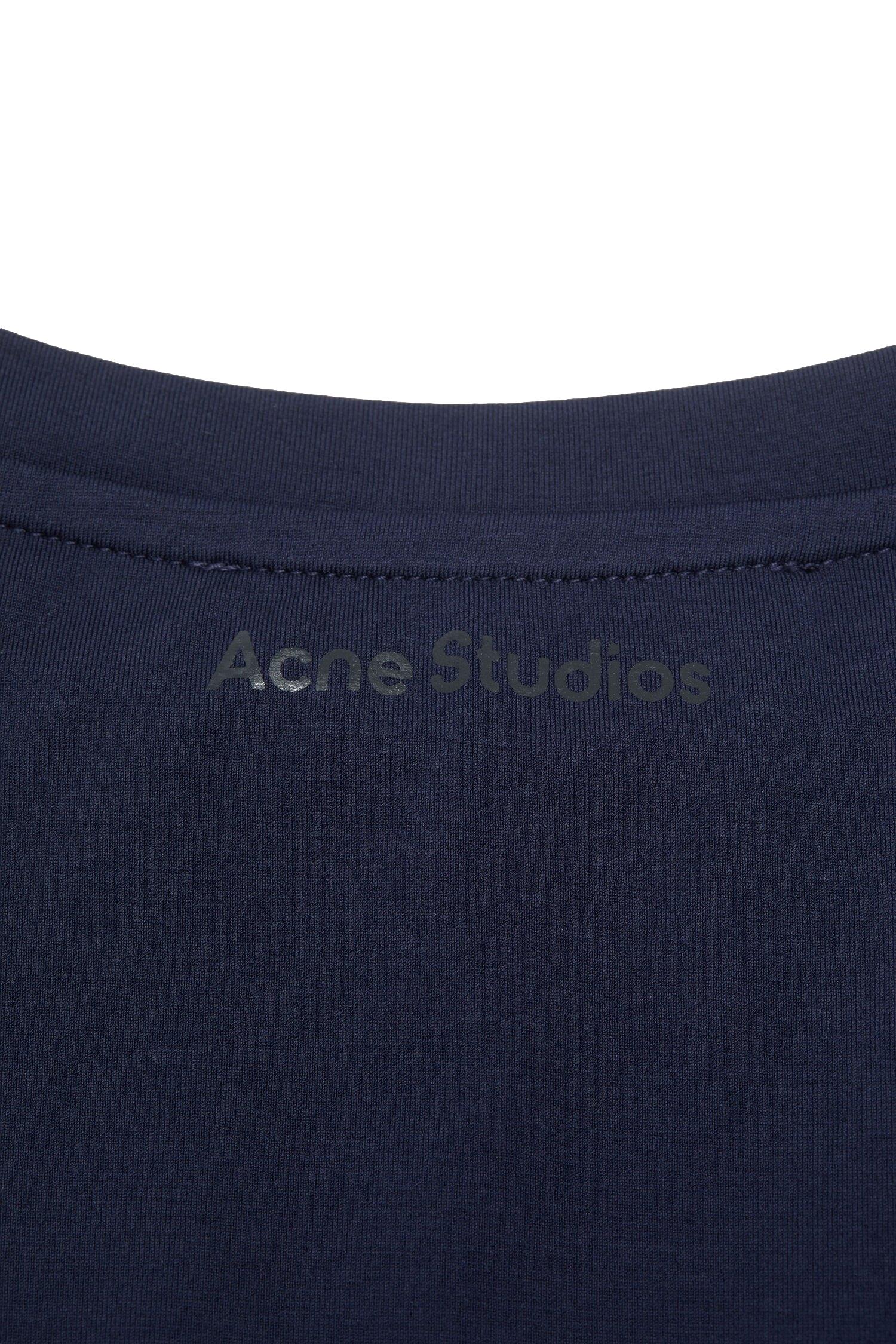 Acne Regular Fit Face Long Sleeve Genser Mørkeblå - modostore.no