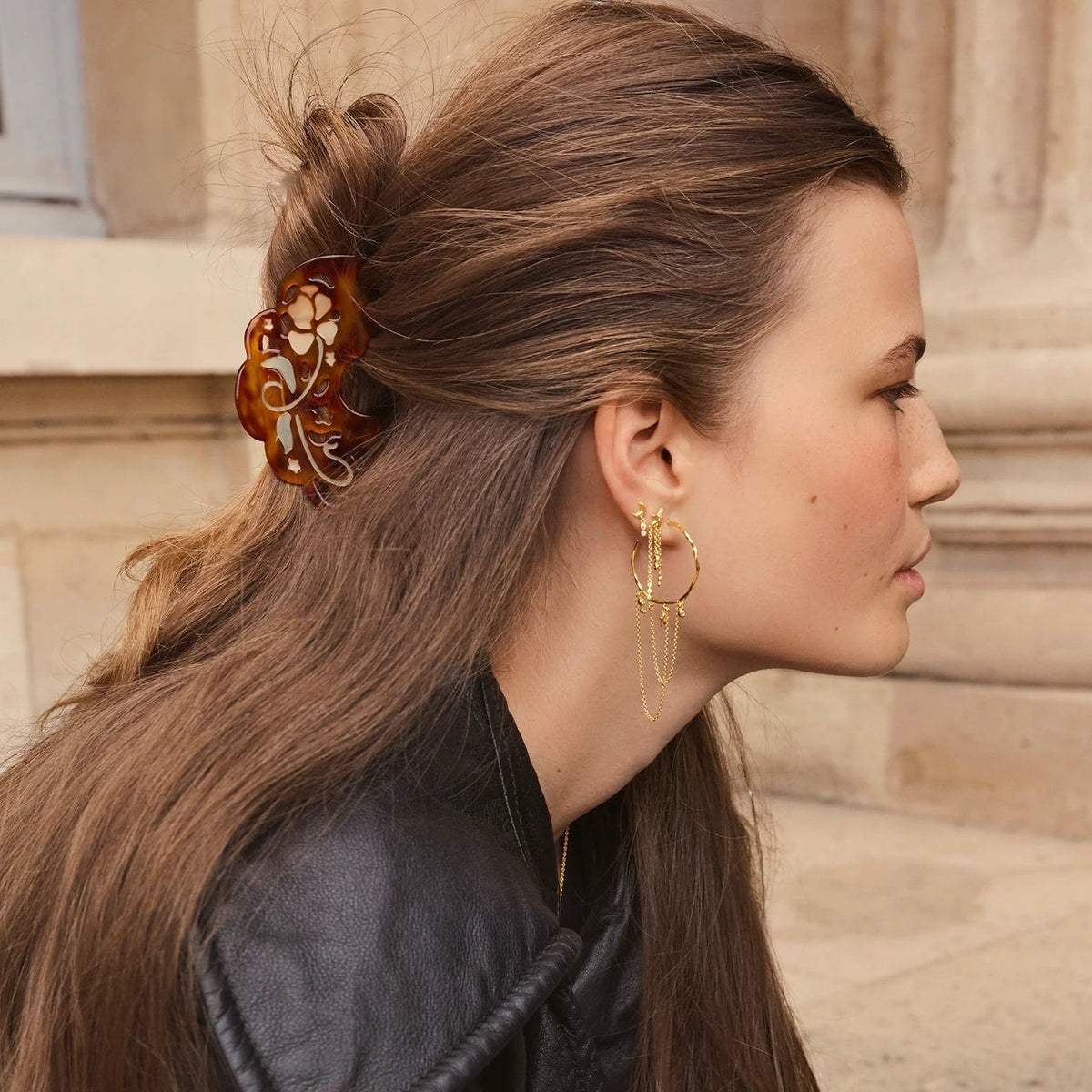 Maanesten Magnolia Hairclaw Tortoise Shell Hårspenne Lys Brun