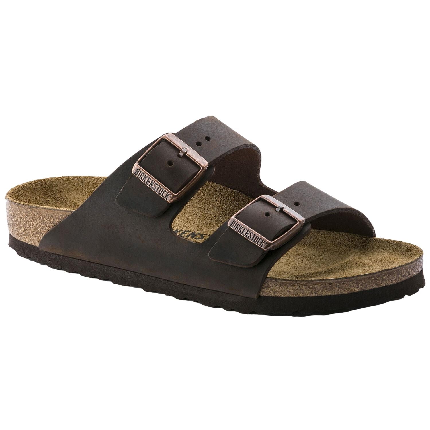 Birkenstock Arizona Oiled Leather Narrow Habana Sko Mørkebrun
