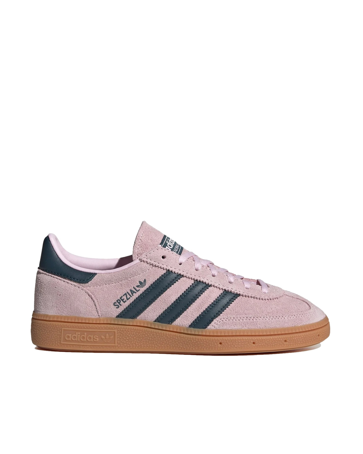 Adidas Handball Spezial W IF6561 rosa sportsko med hvite detaljer, komfortabel og støttende for håndballspillere