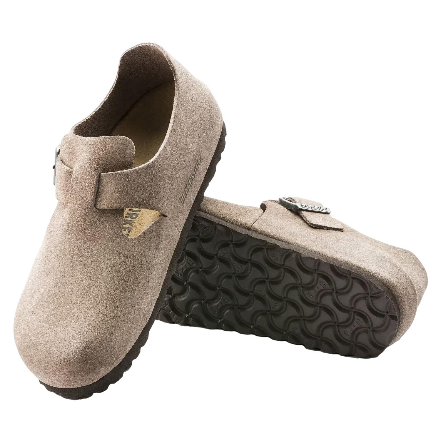 Birkenstock London Suede Regular Taupe Sko Beige - modostore.no