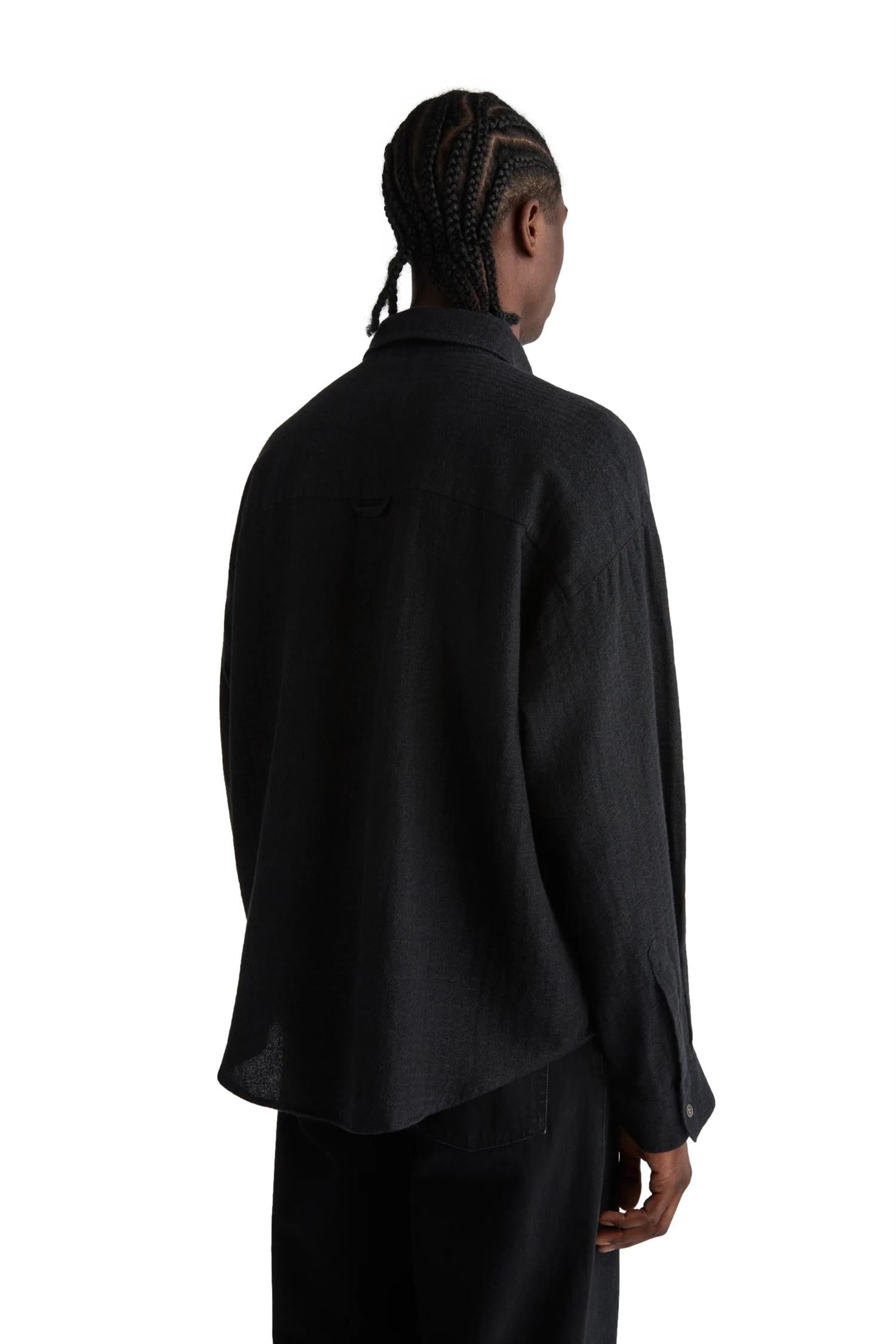 Livid Tim Black Bonded Skjorte Sort - modostore.no