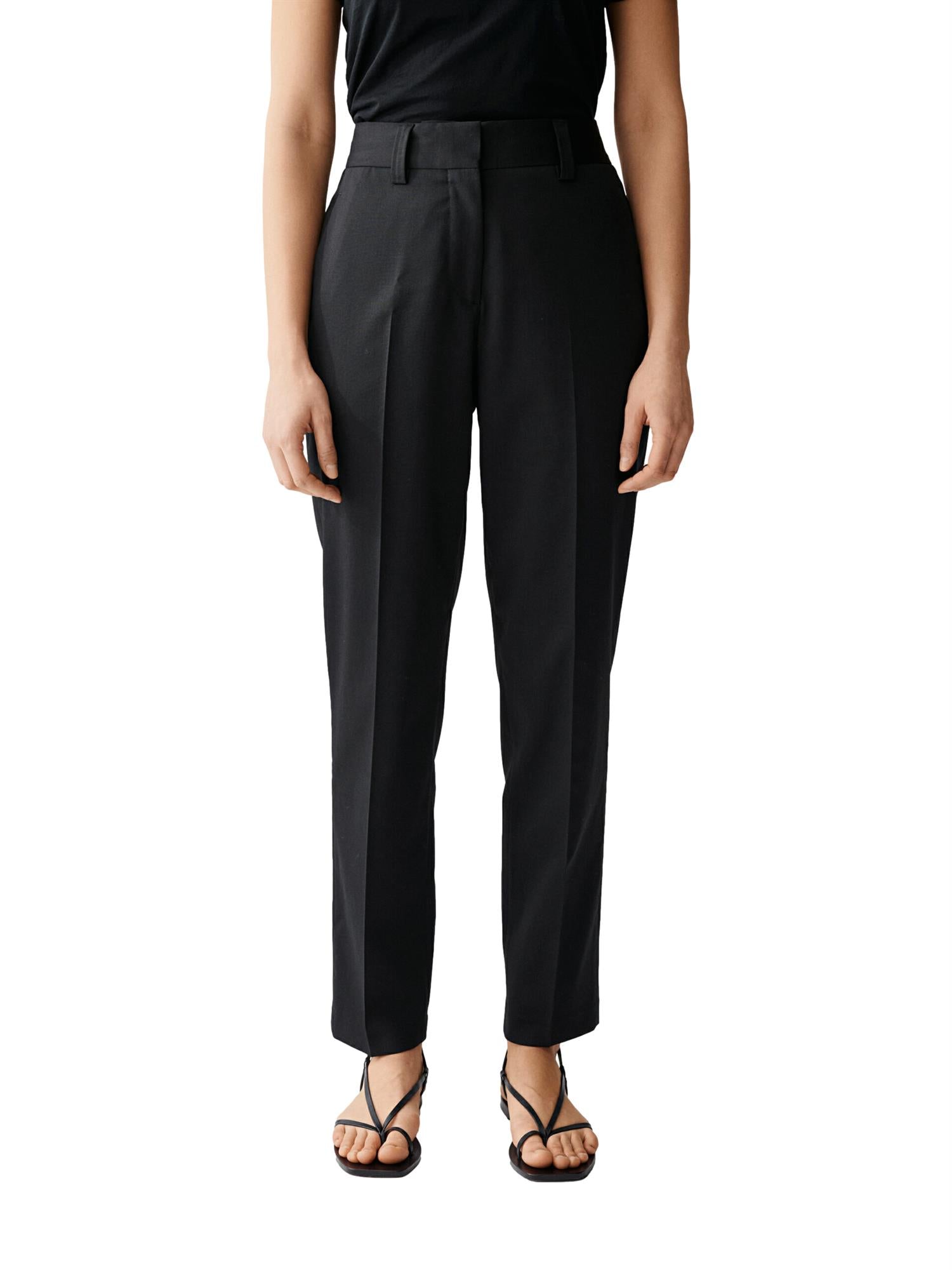 Julie Josephine Silje Twill Trouser Dressbukse Sort - modostore.no