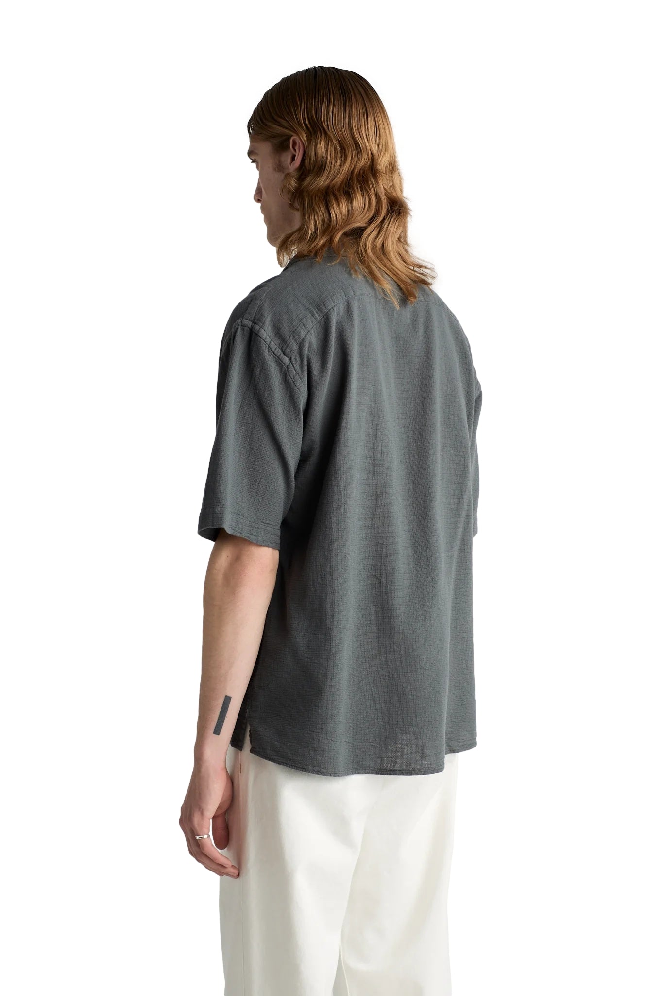 Livid Stone Loose Skjorte Grå - modostore.no