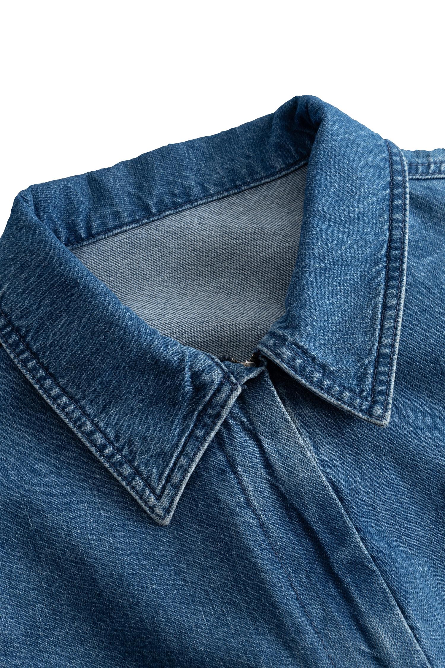 Once Untold Dina Dress Kjole Denim - modostore.no