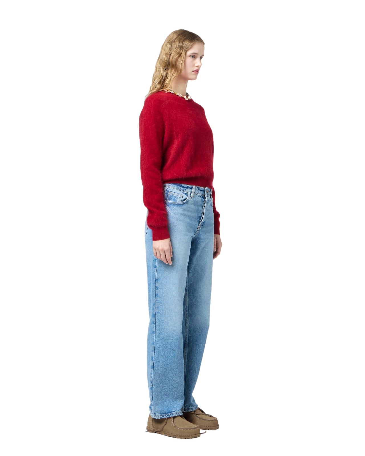 Guest In Residence Grizzly Crew Genser Mørkerød - modostore.no