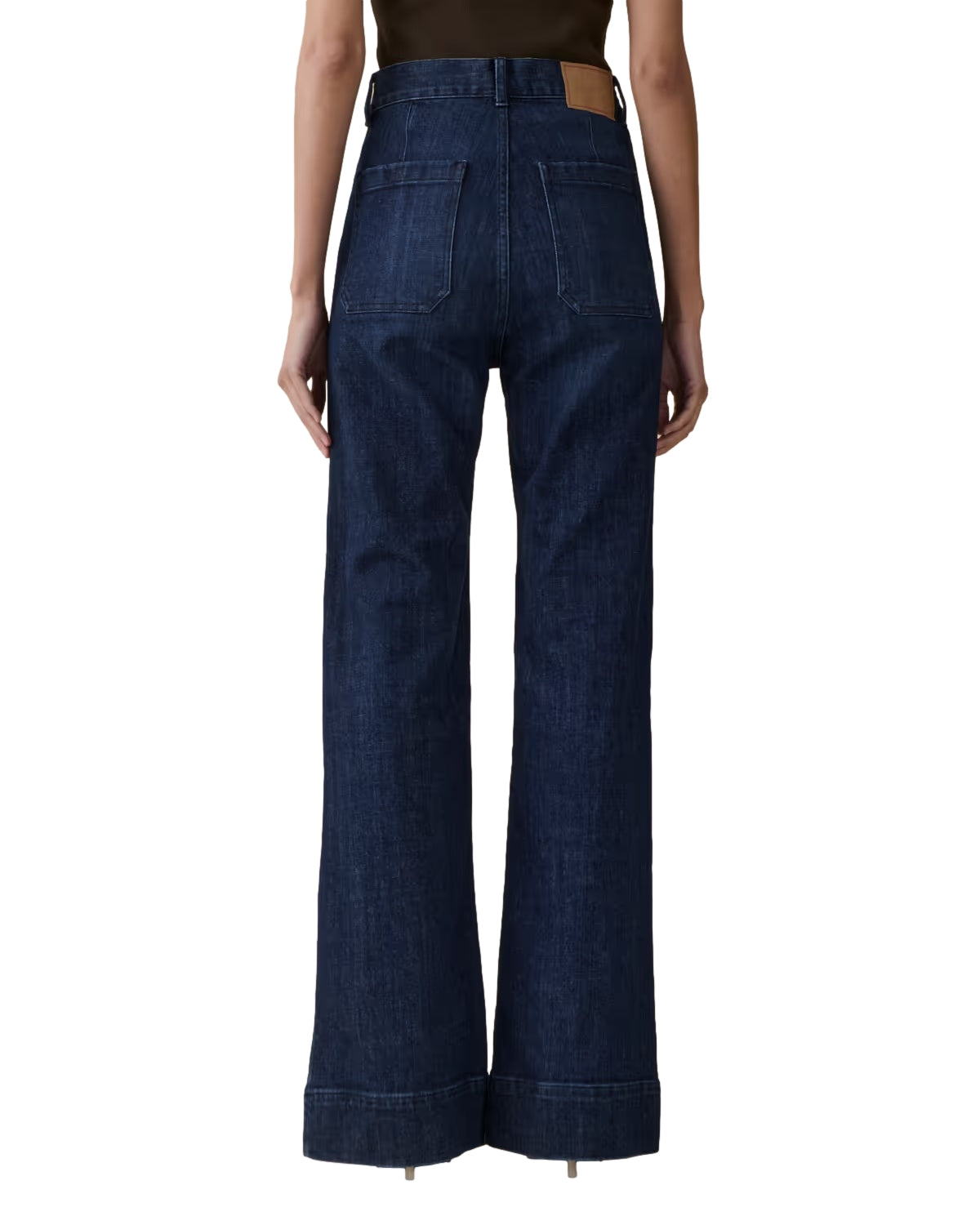 Jeanerica St Monica Midnight vintage jeans i marineblå, vises oppslått med klassisk passform og denimmateriale.
