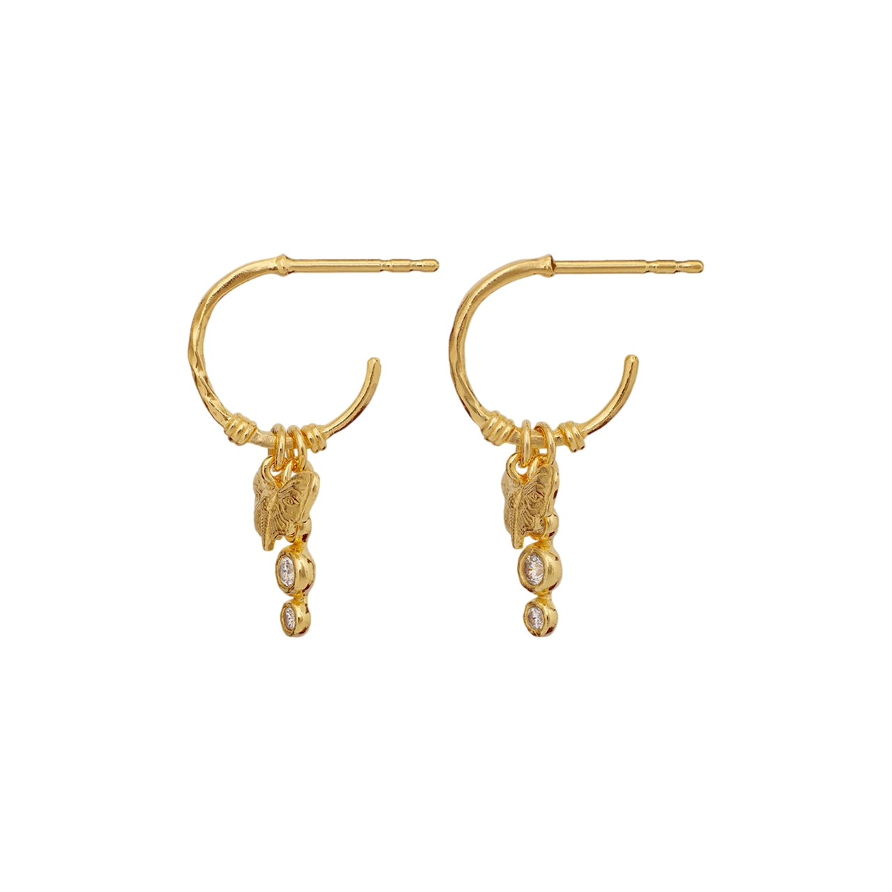 Maanesten Fauna Earrings Øredobber Gull