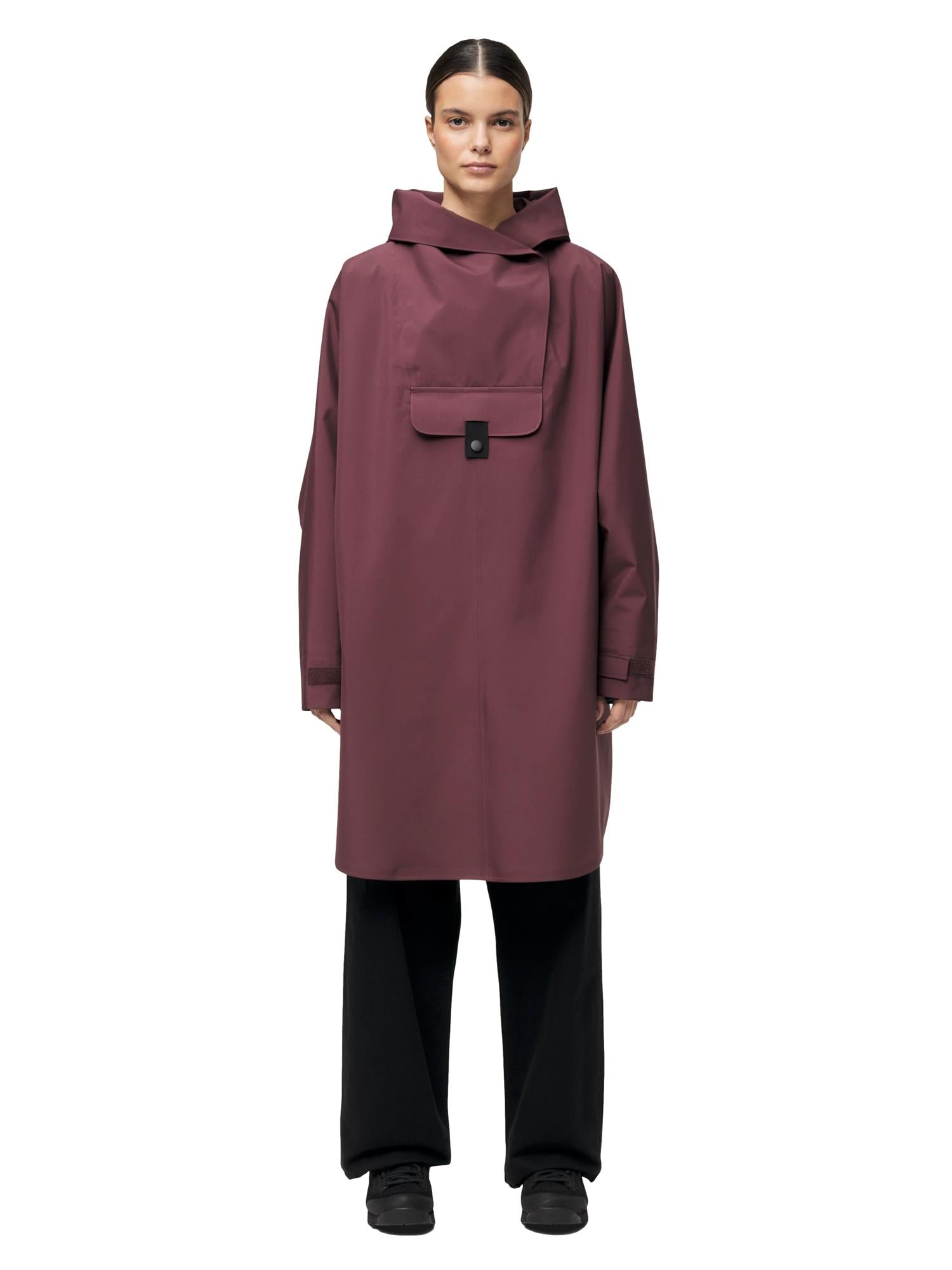 Blæst Bergen Poncho Late Dawn Jakke Vinrød - modostore.no
