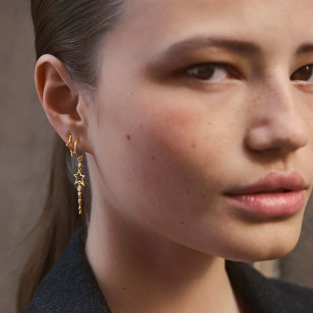 Maanesten Zara Earrings Øredobber Gull