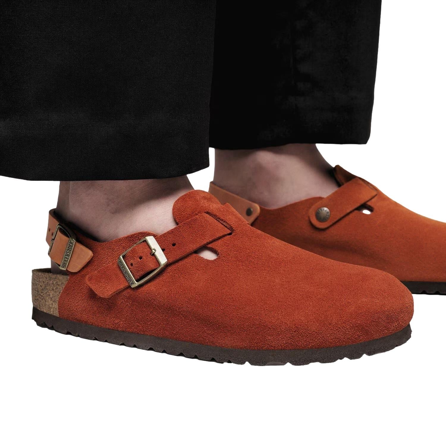 Birkenstock Tokio Suede Leather Rust Narrow Sko Mørkeoransje - modostore.no