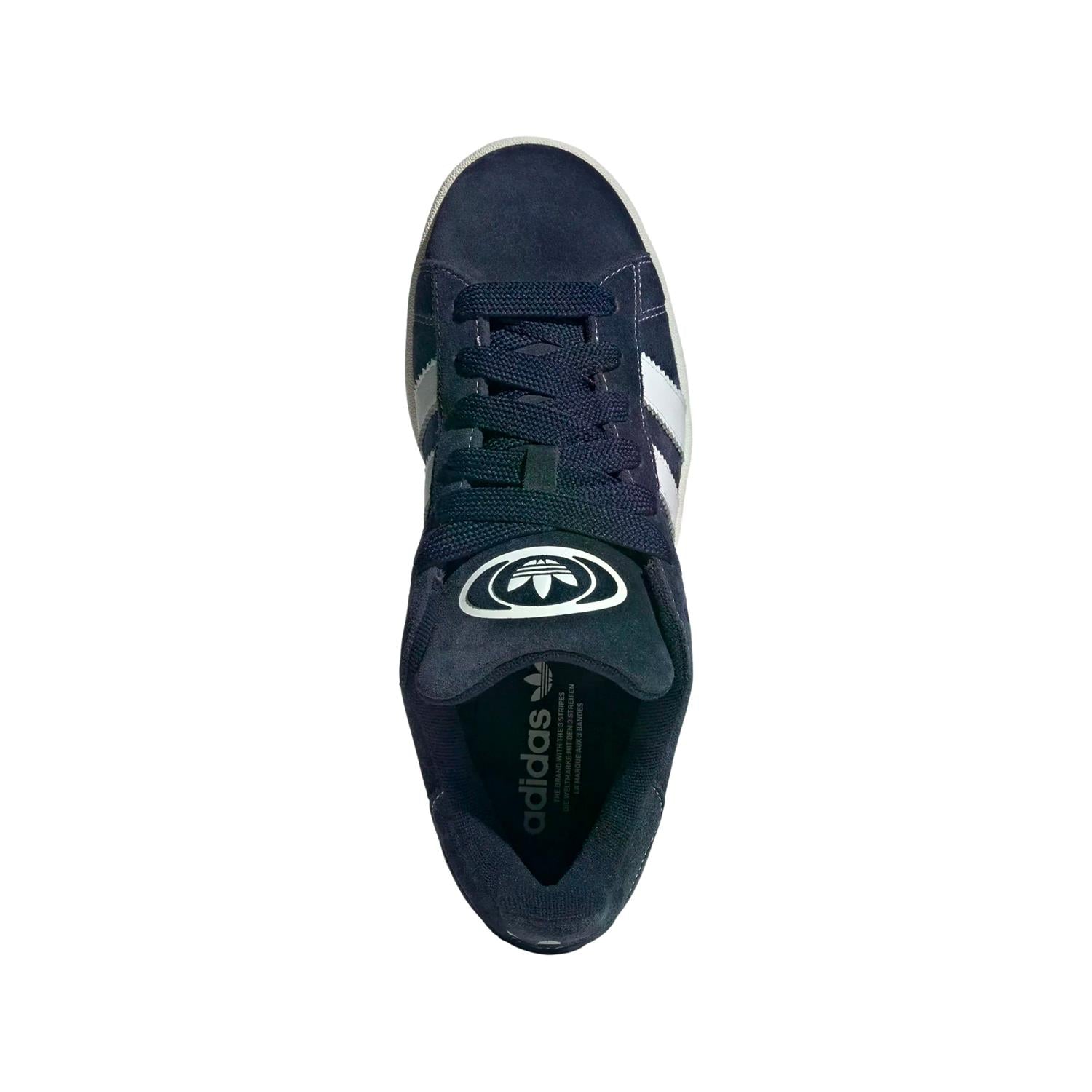 Adidas Campus 00s JR8163 sneakers for barn, navyblå med svarte detaljer og hvit såle, komfortable og stilige barnesko.