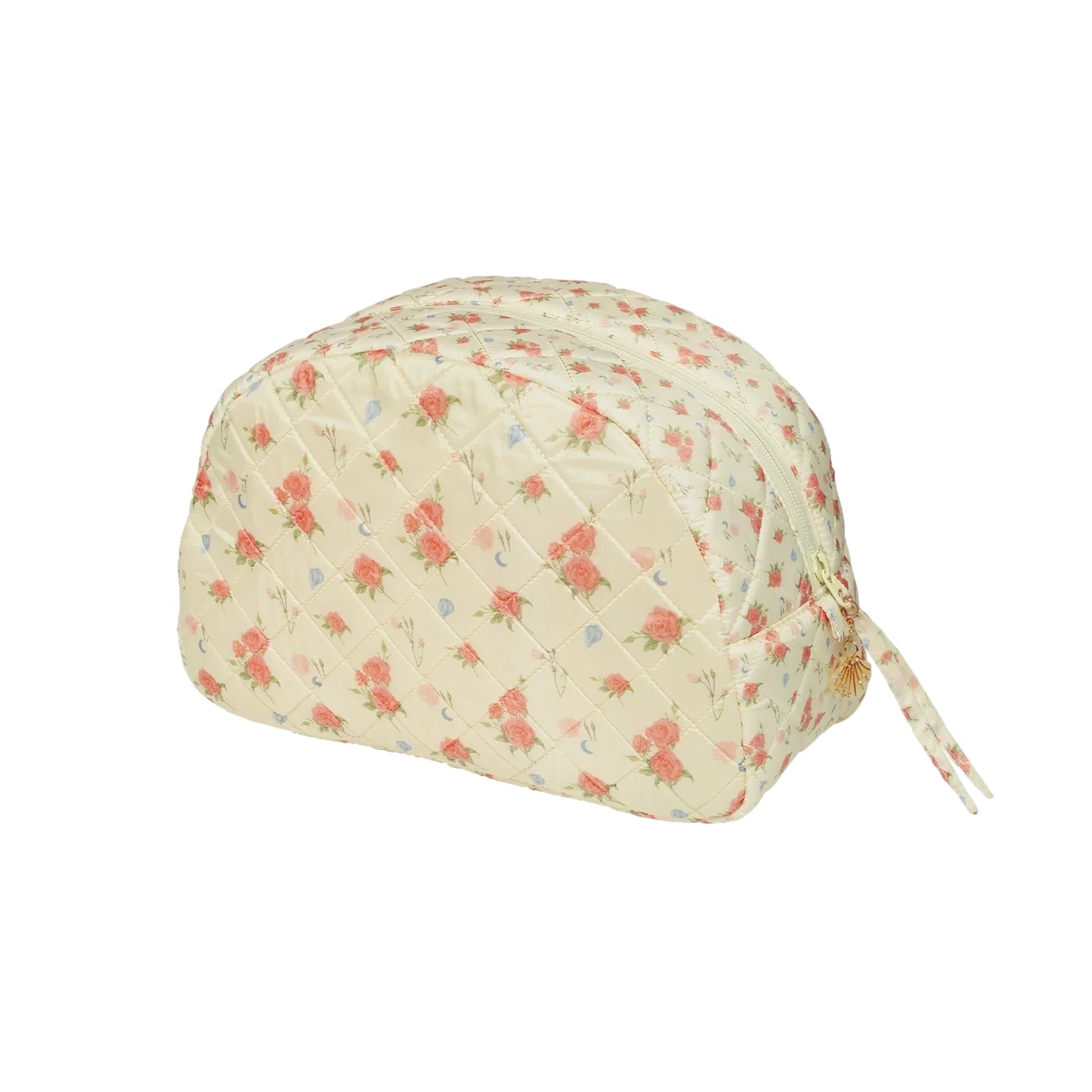 Maanesten Makeup Bag Big Roses and Shells Toalettmappe Pastellgul - modostore.no