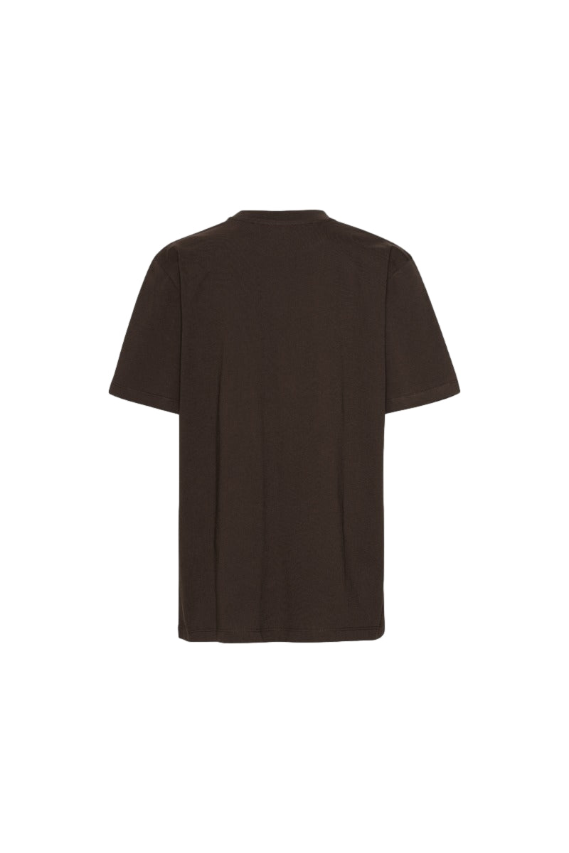 ROTATE Jersey Oversized T-Shirt Topp Mørkebrun