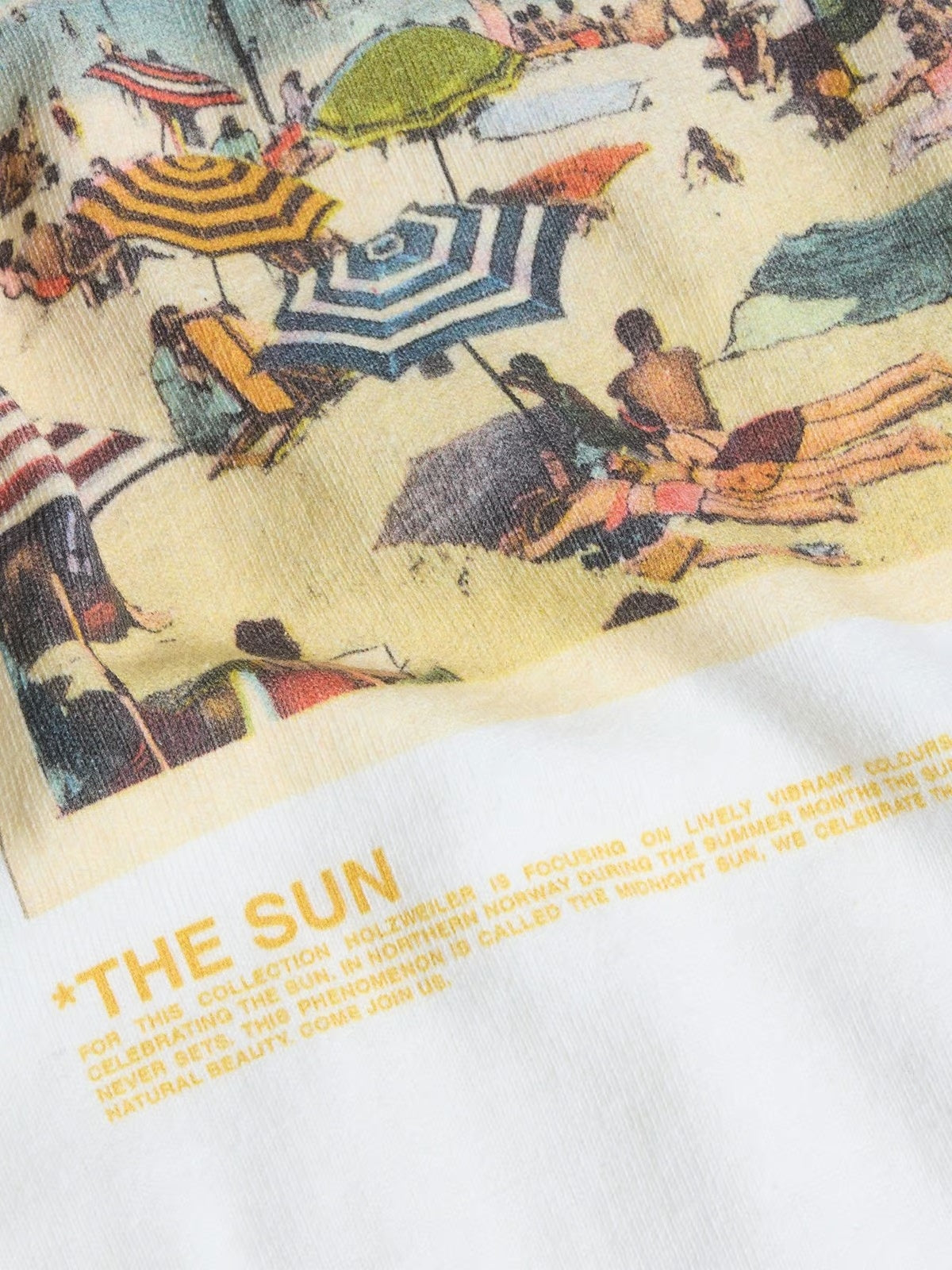 Holzweiler Ranger National Tee T-shirt Hvit Og Gul - modostore.no