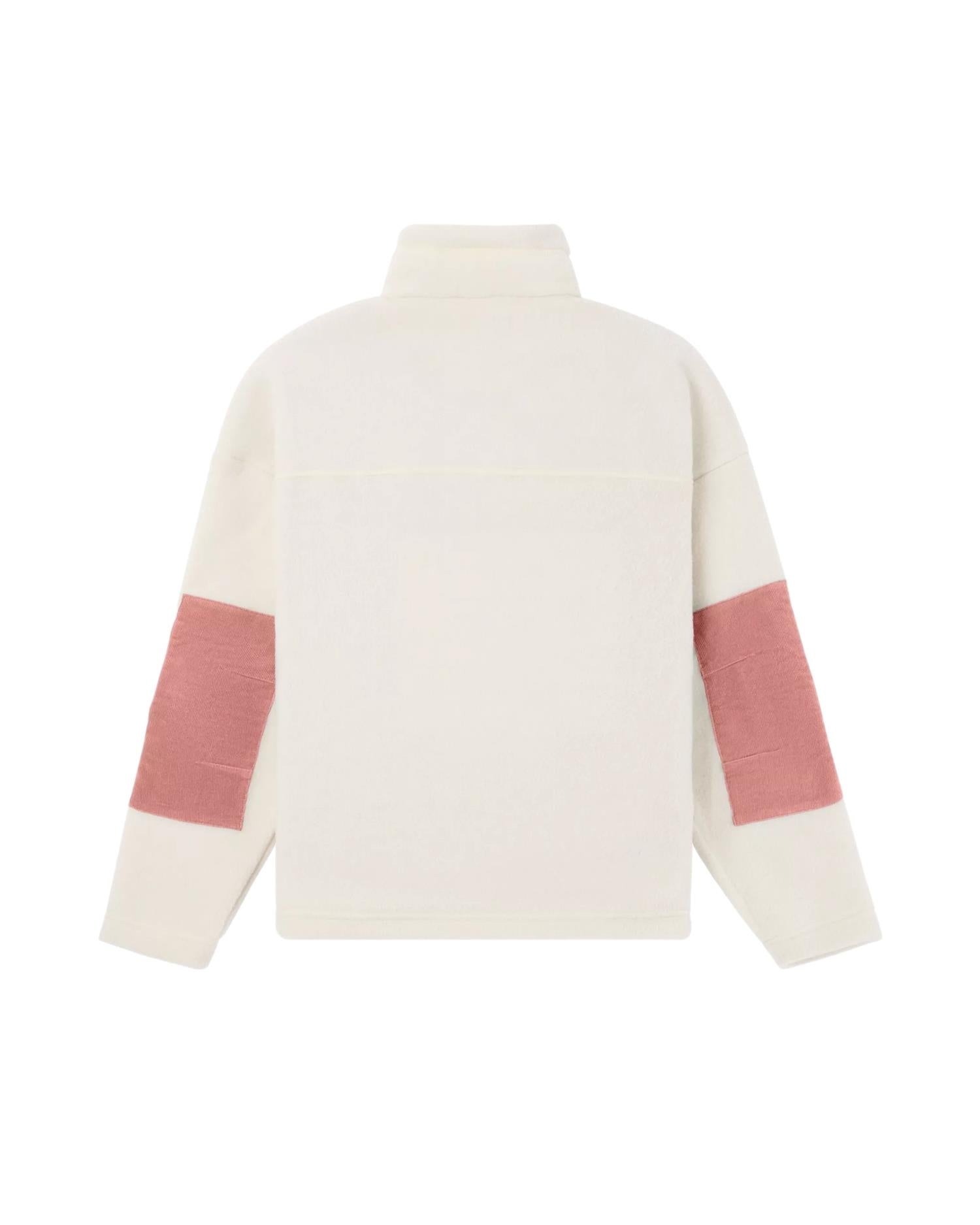 Amundsen Vagabond Cord Fleece Womens Genser Hvit Og Rosa - modostore.no