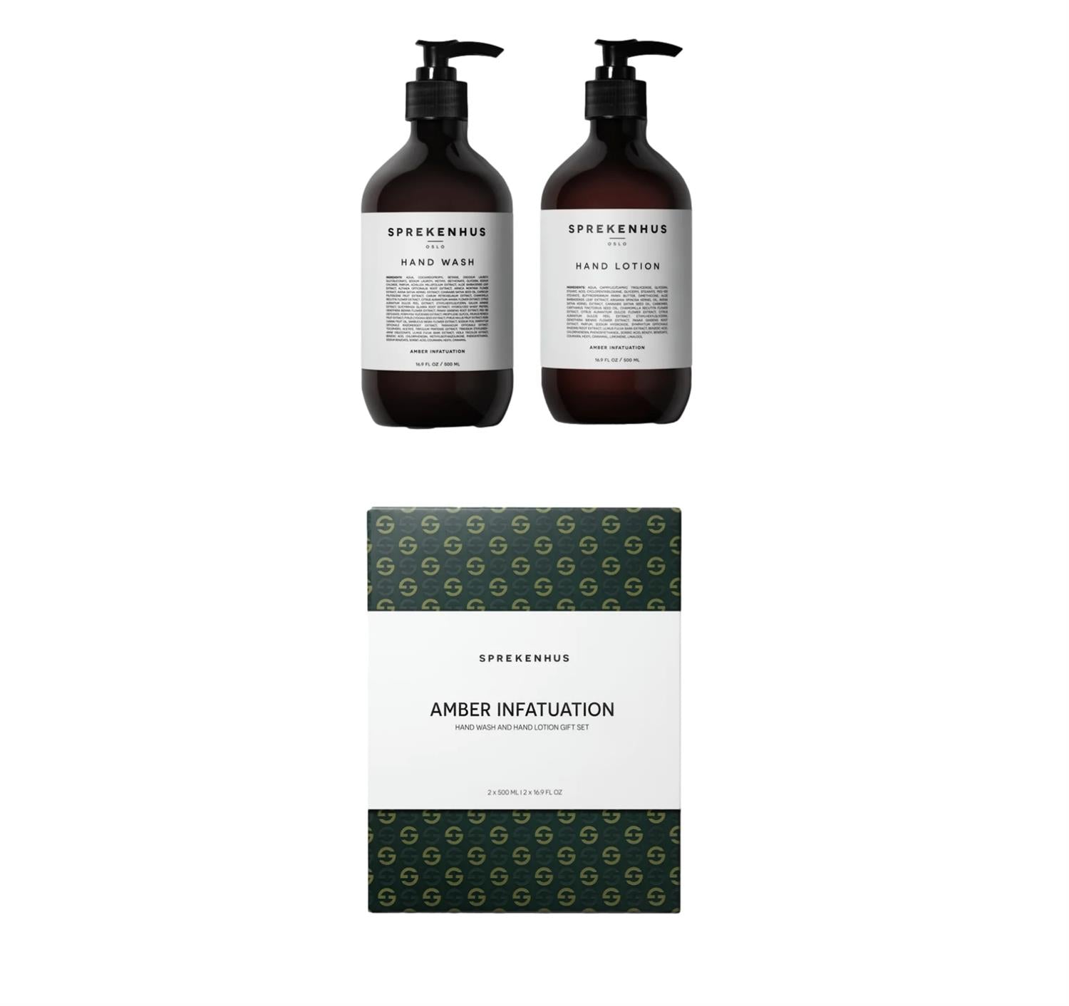 Sprekenhus Hand Wash And Hand Lotion Holiday Edition Gift Set - Amber Infatuation Håndsåpe Gjennomsiktig