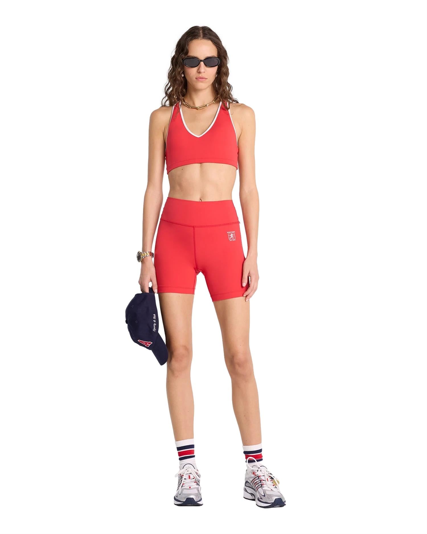 Sporty & Rich Runner Box Biker Short Tights Rød - modostore.no