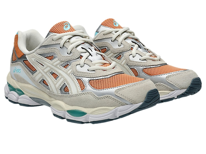 Asics GEL-NYC sneakers i terrakotta, krem, beige og oransje med sportslig design og komfortabel passform