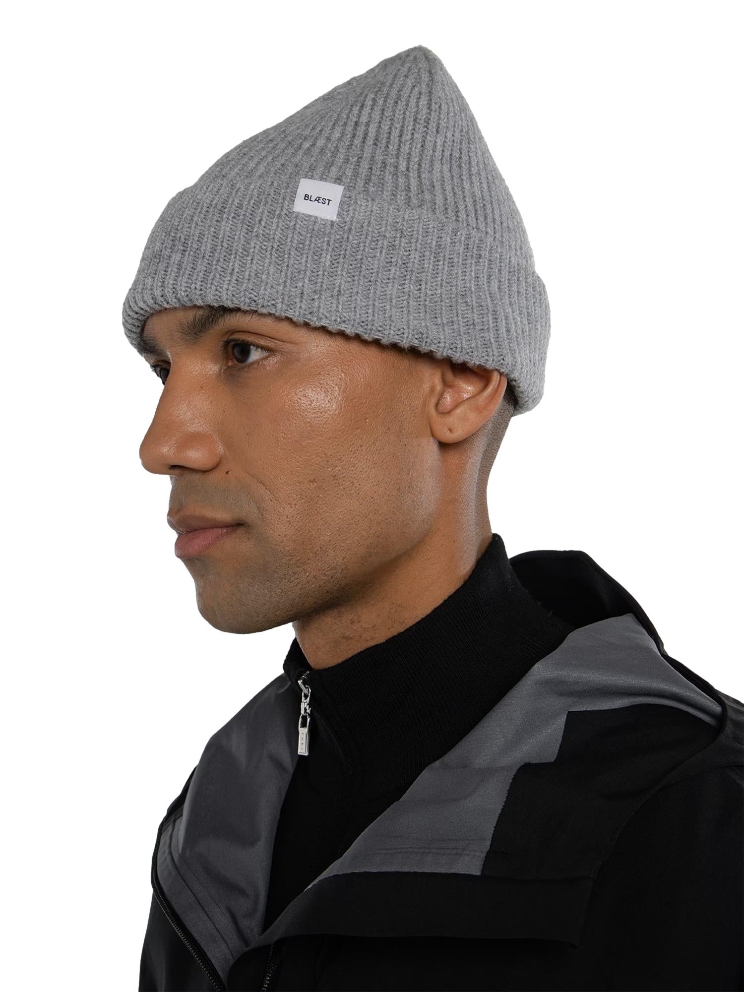 Blæst Beanie Grey Melange Lue Lysegrå - modostore.no