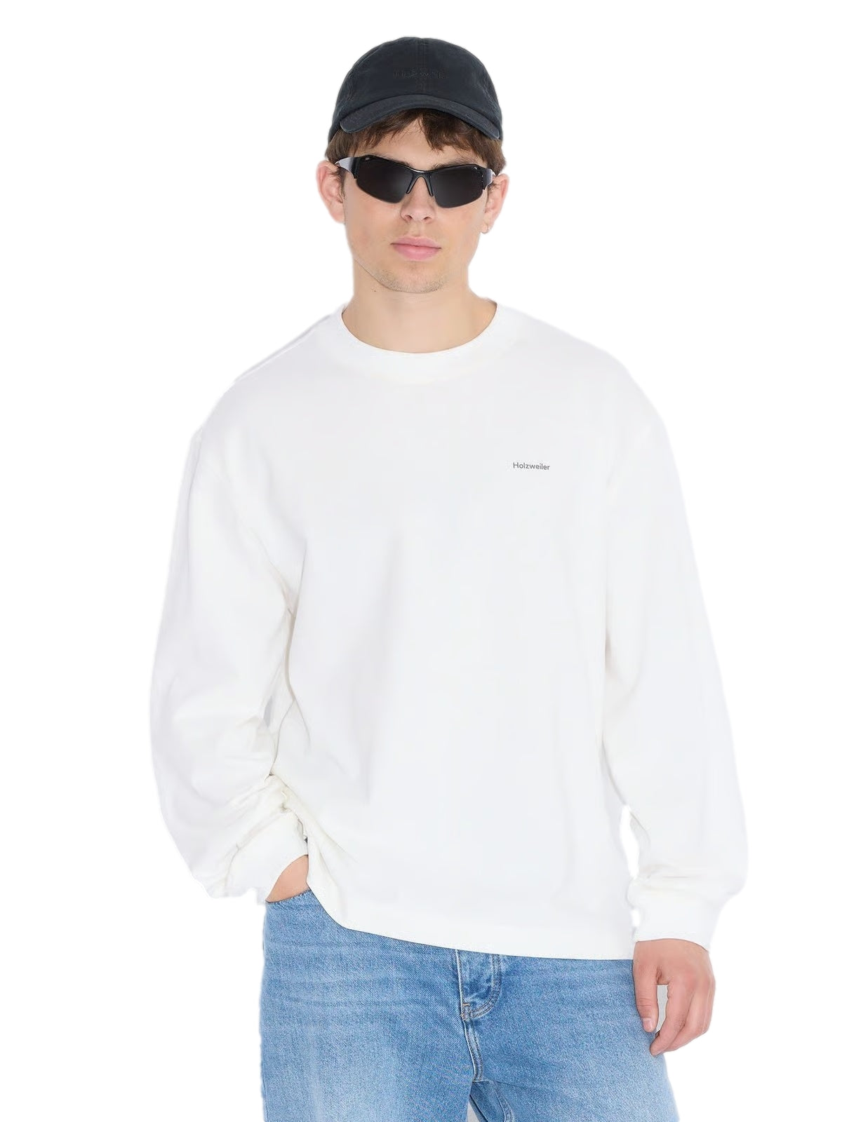 Holzweiler M Relaxed Longsleeve Longsleeve Hvit - modostore.no