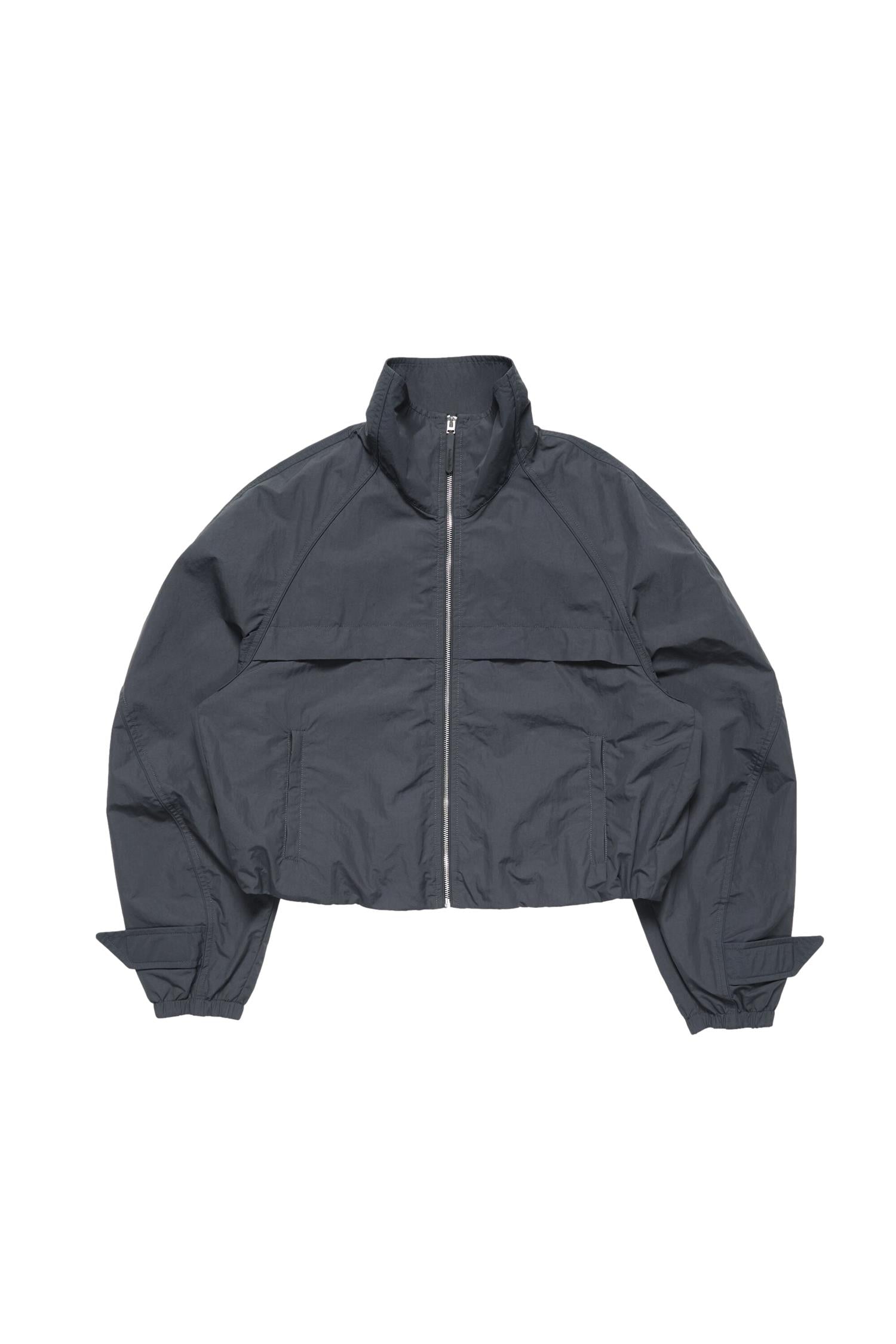 Acne Nylon Logo Jacket Jakke Mørkegrå