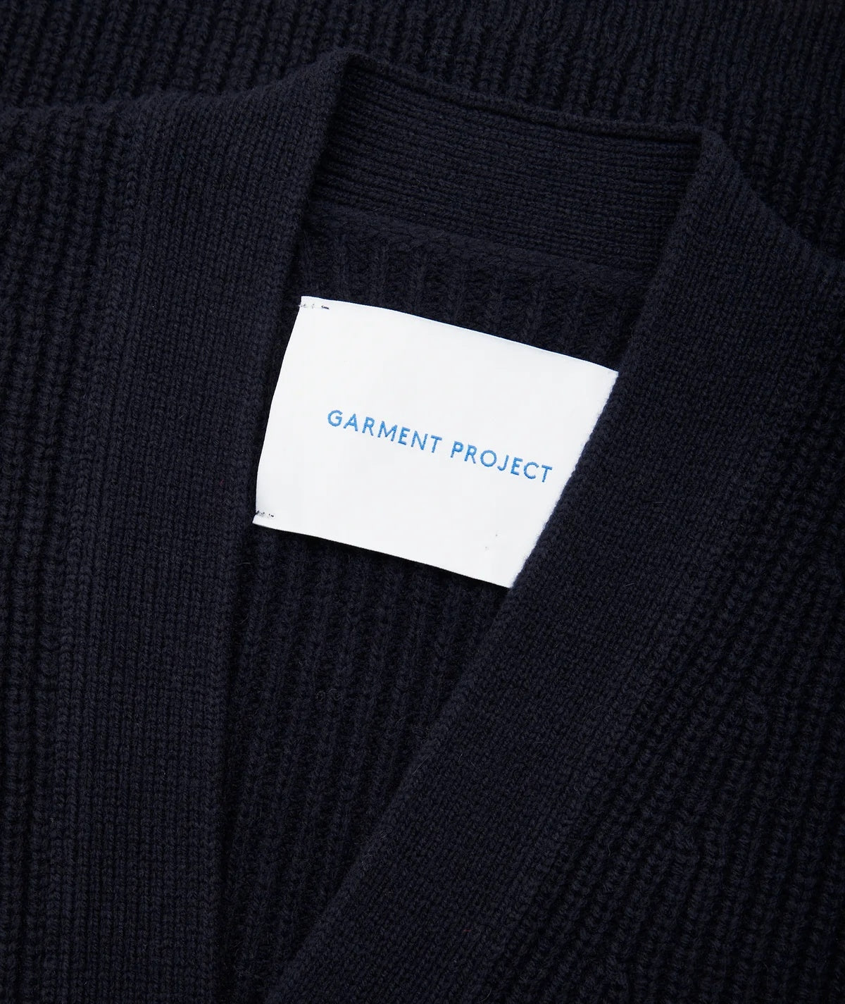 Garment Project Wool Knit Cardigan Cardigan Navy - modostore.no