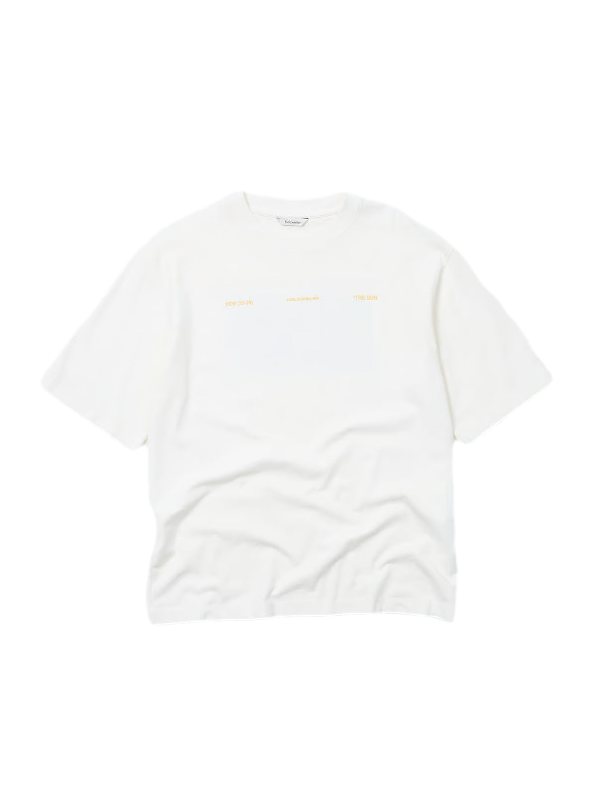 Holzweiler Ranger National Tee T-shirt Hvit Og Gul - modostore.no