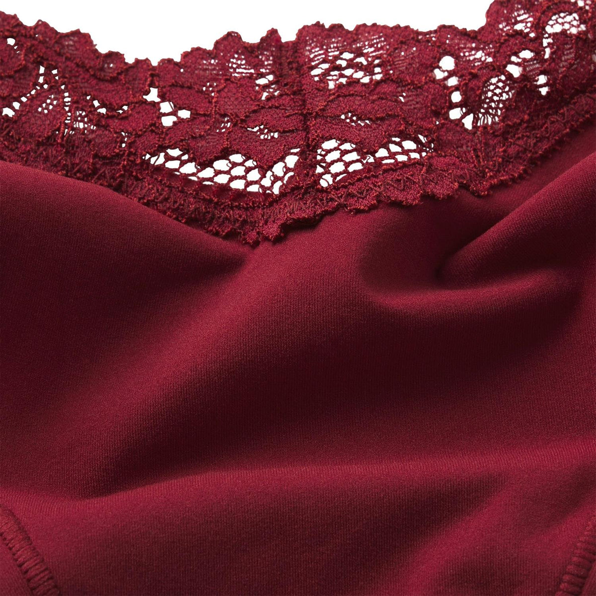 SKIMS Fits Everybody Lace Scoop Bralette Merlot Undertøy Vinrød