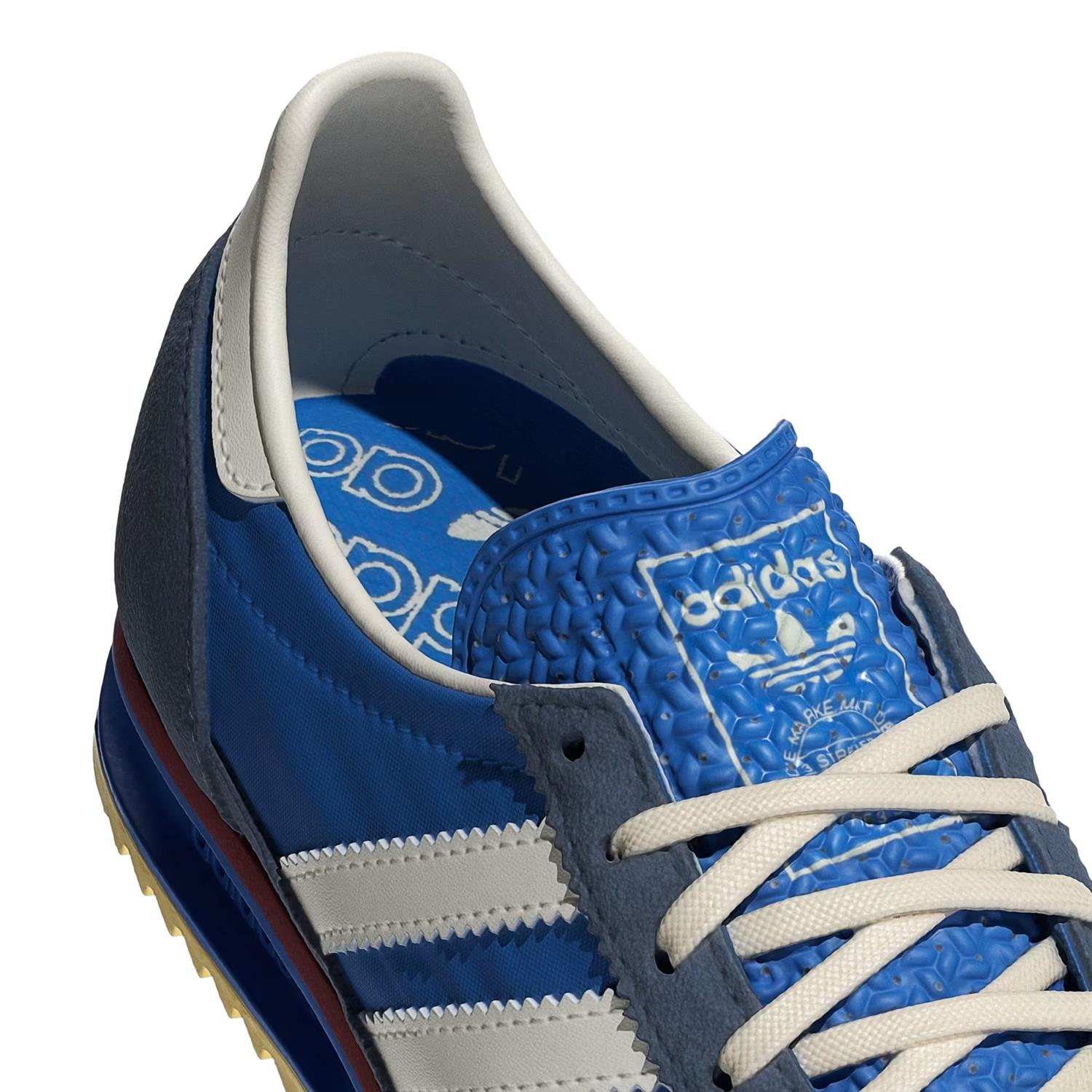 Adidas SL 72 OG W joggesko i blå med hvite detaljer, klassisk sportssko for dame, synlig foran og på siden.