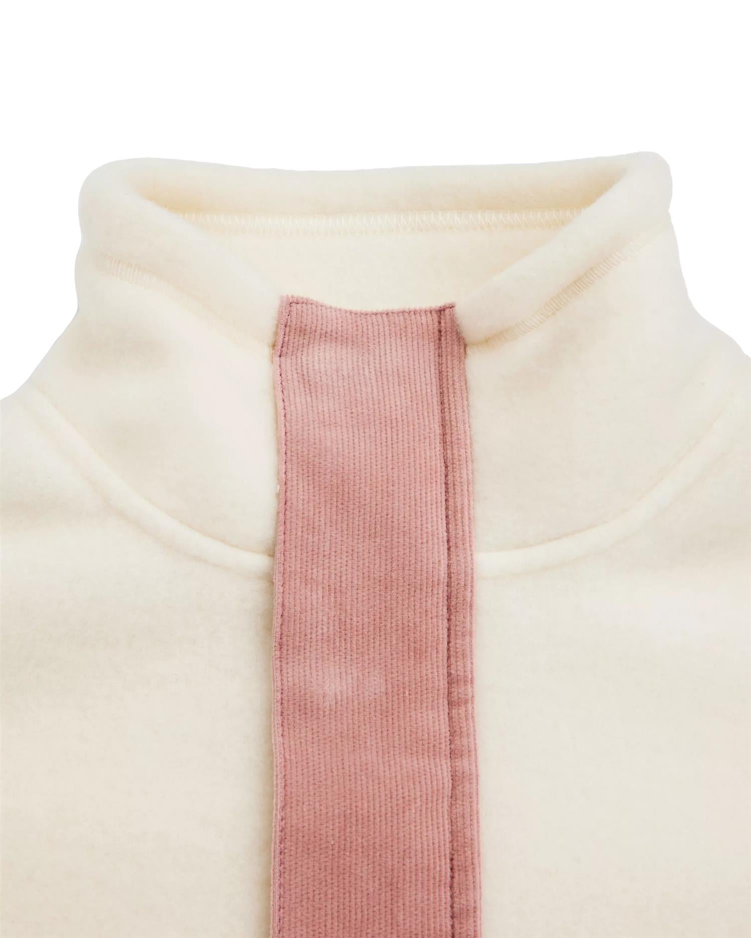 Amundsen Vagabond Cord Fleece Womens Genser Hvit Og Rosa - modostore.no