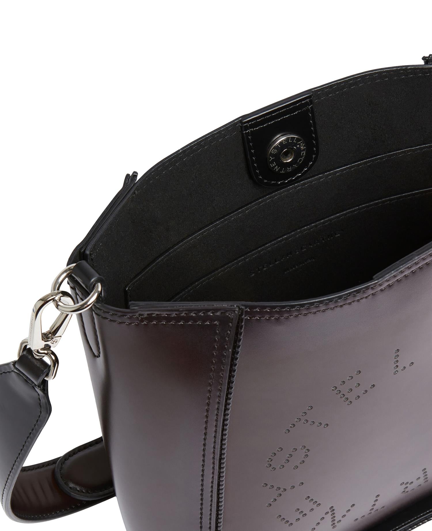 Stella McCartney Logo Crossbody Bag Brushed Veske Mørkebrun - modostore.no