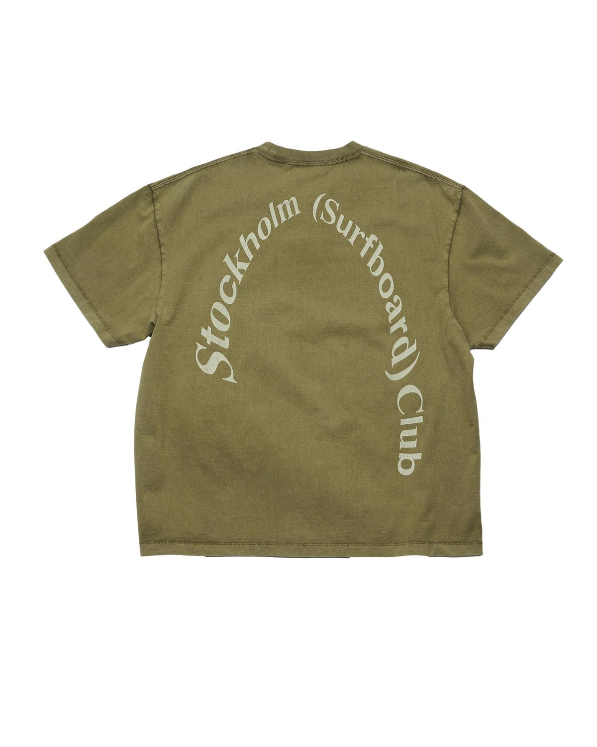 Stockholm Surfboard Club Box Tee Back Logo T-shirt Militærgrønn