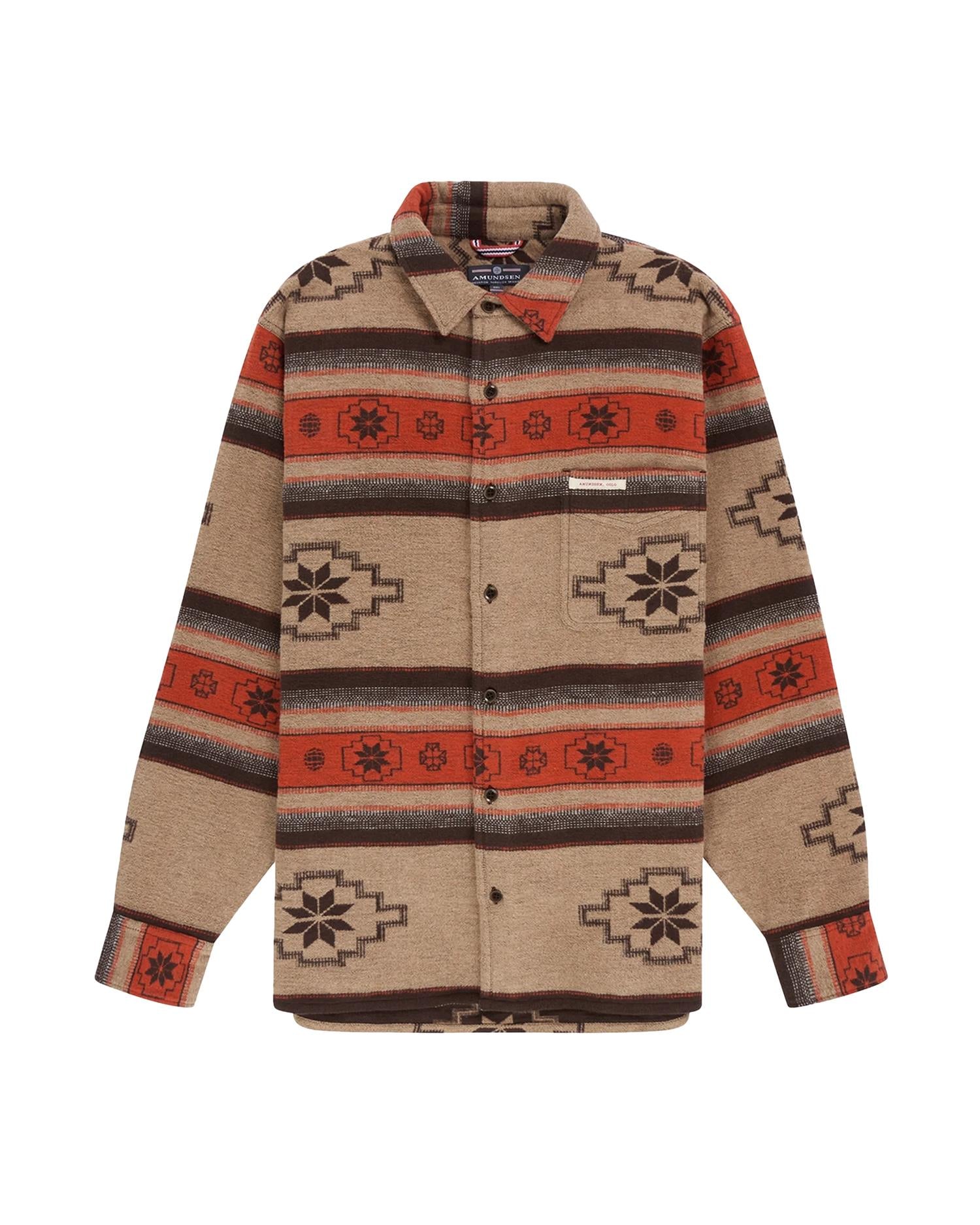 Amundsen Framheim Åkle Shirt Jakke Rødbrun - modostore.no