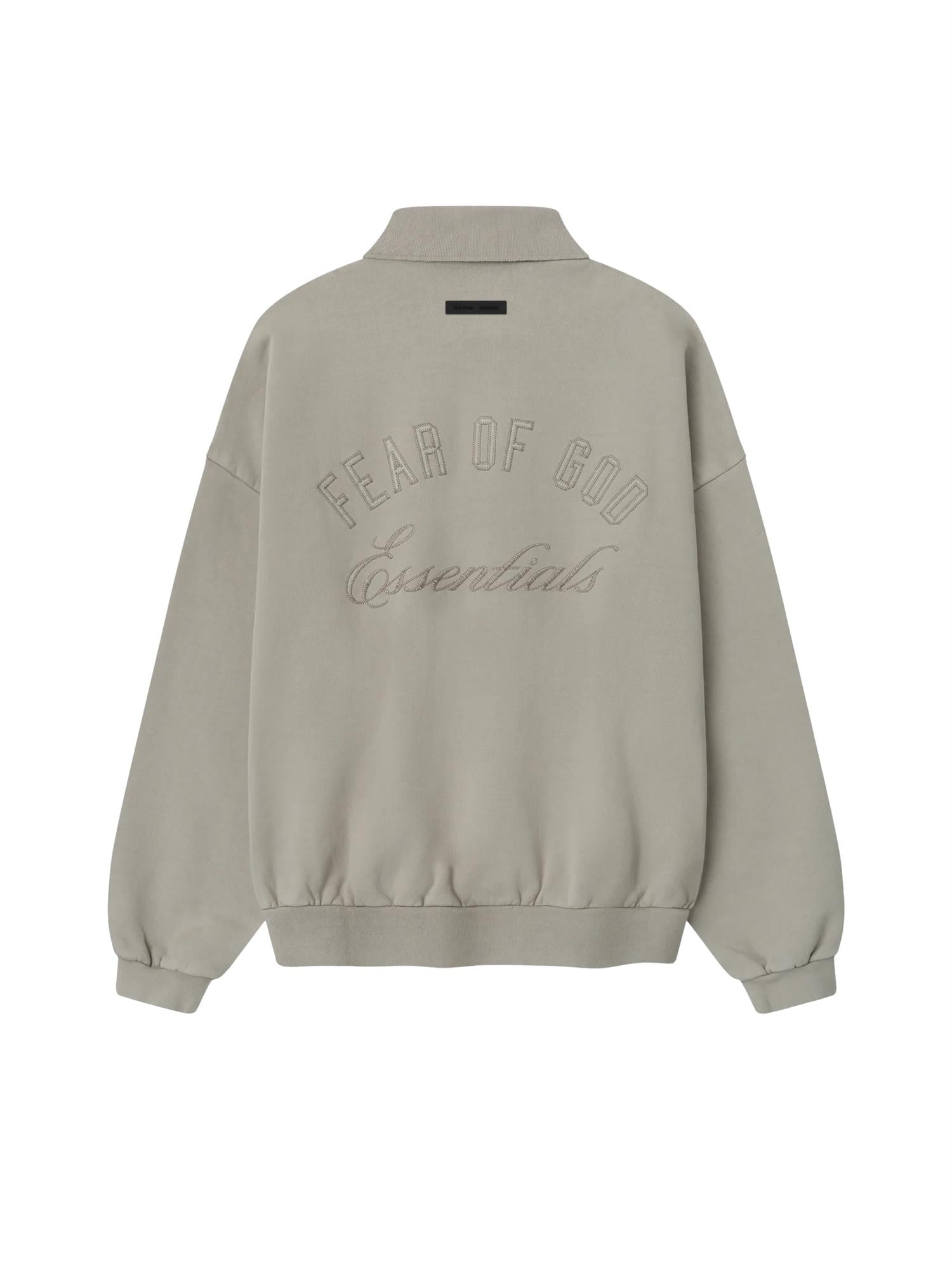 Fear of God Essentials Classic Polo Sweatshirt Genser Grå - modostore.no