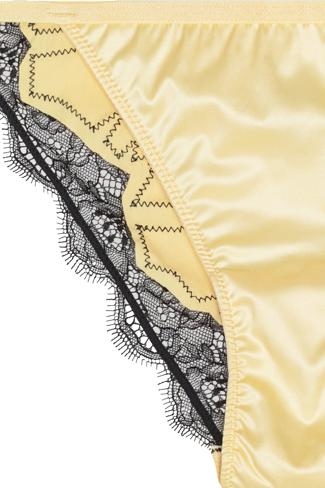 ROTATE Love Stories Lace Trim Brief Undertøy Pastellgul - modostore.no