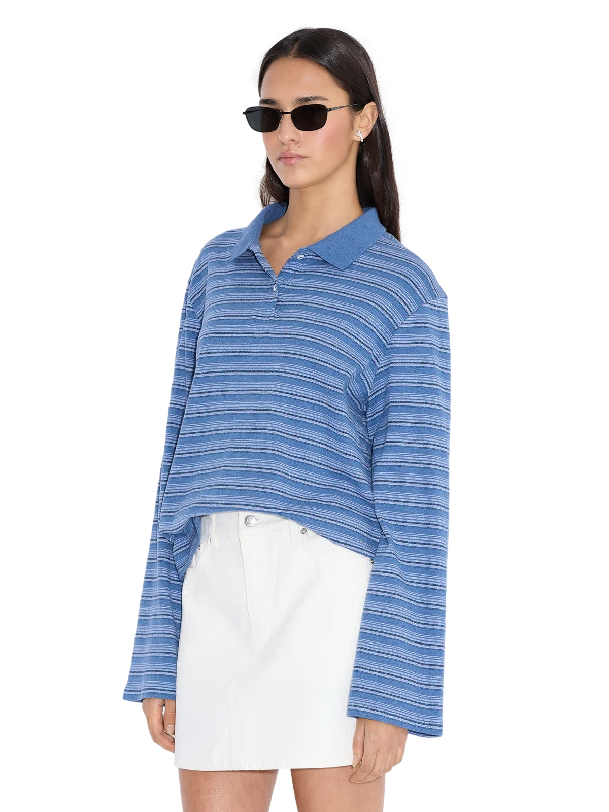 Holzweiler Sunny Polo Genser Blå Mønster - modostore.no