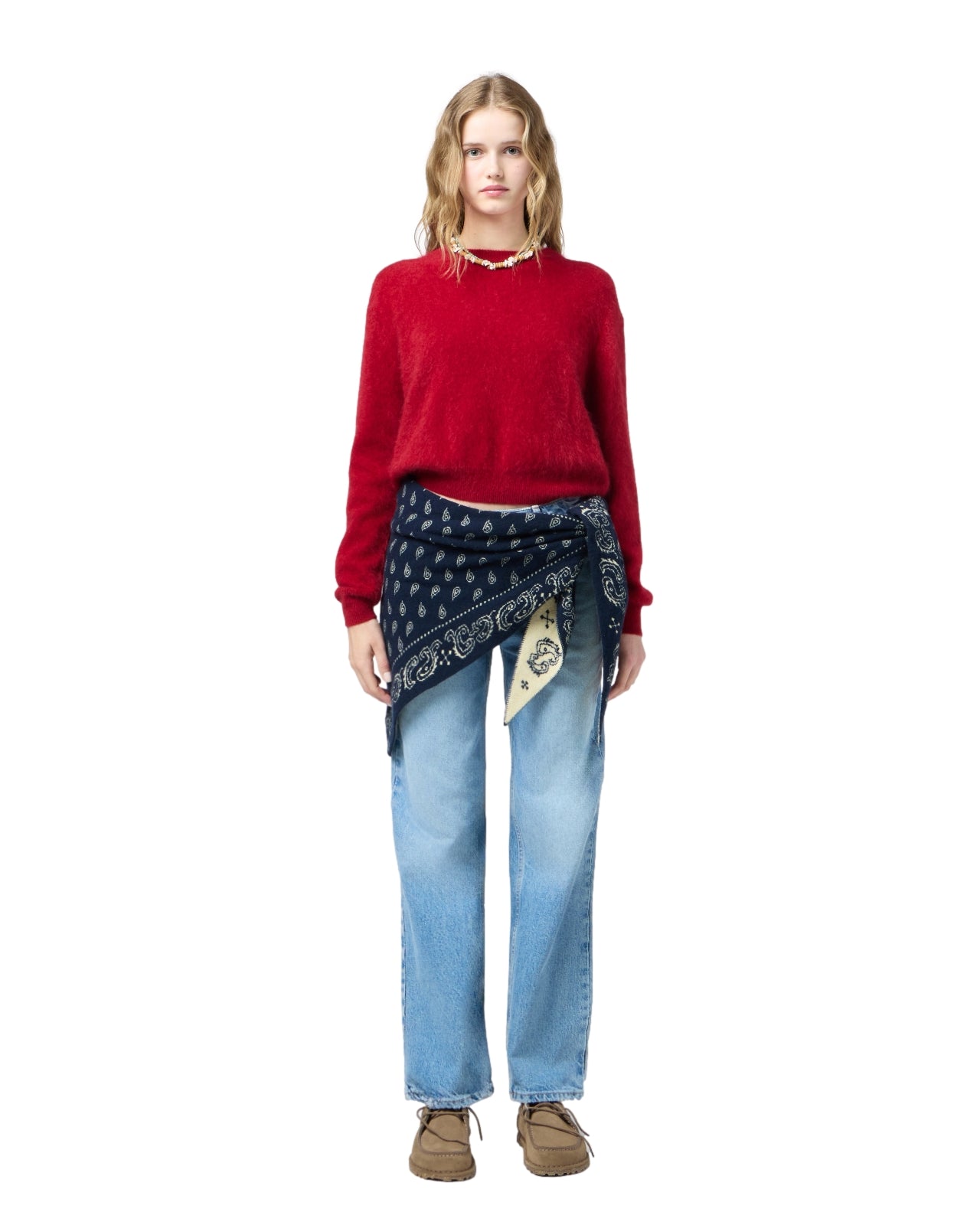 Guest In Residence Grizzly Crew Genser Mørkerød - modostore.no